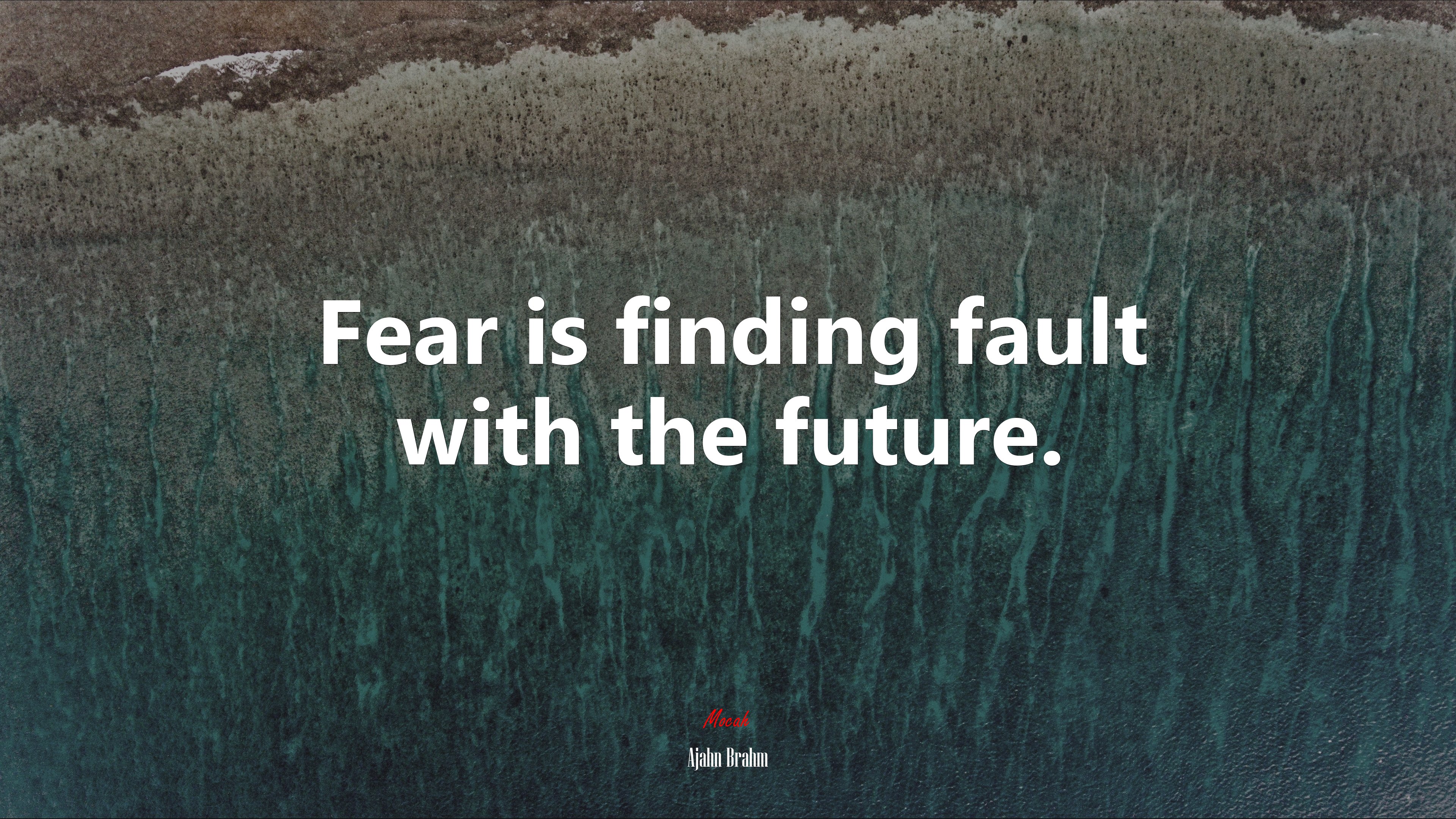 Fear is finding fault with the future. | Ajahn Brahm quote HD Wallpaper