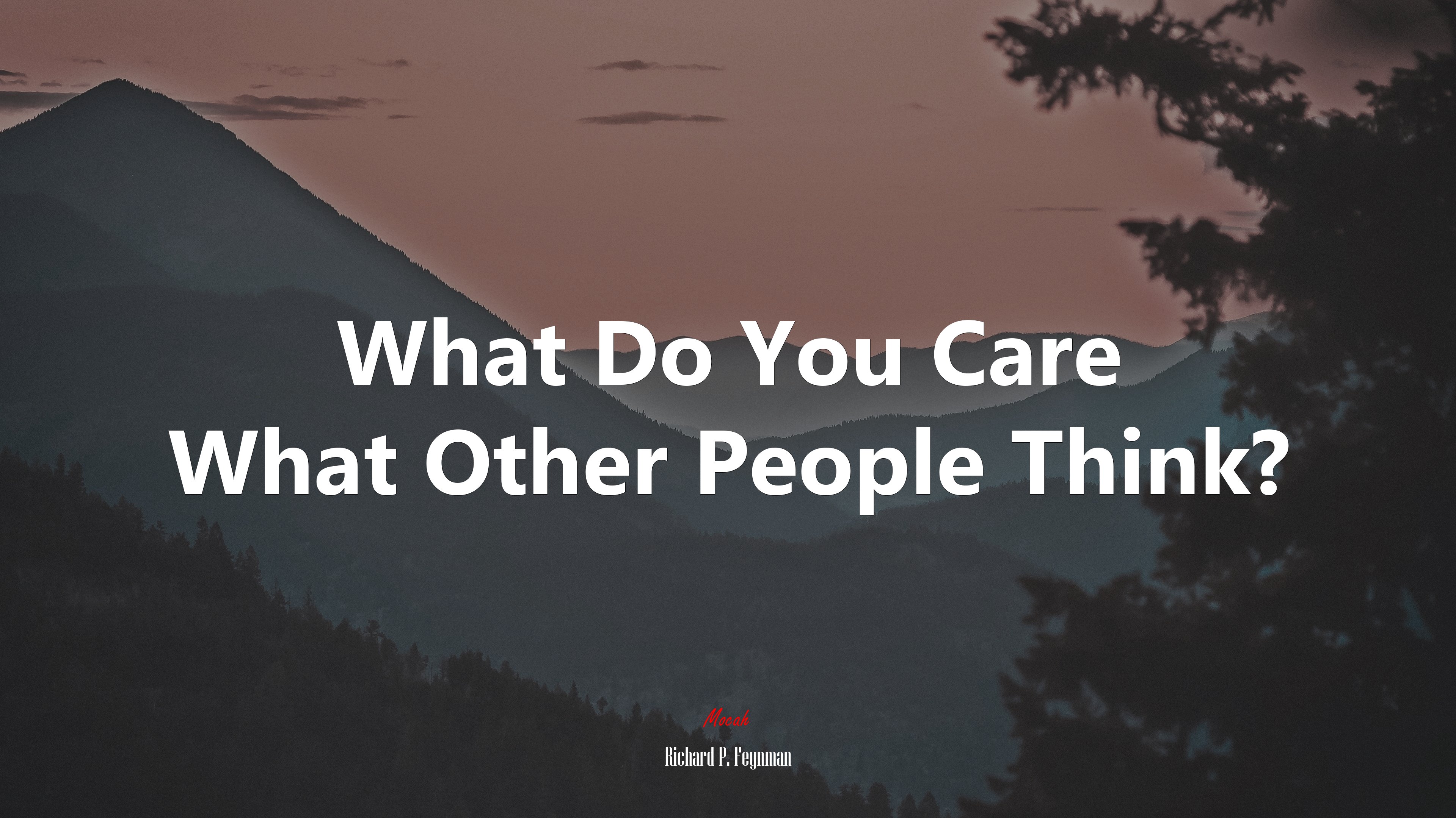 What Do You Care What Other People Think? | Richard P. Feynman quote HD Wallpaper