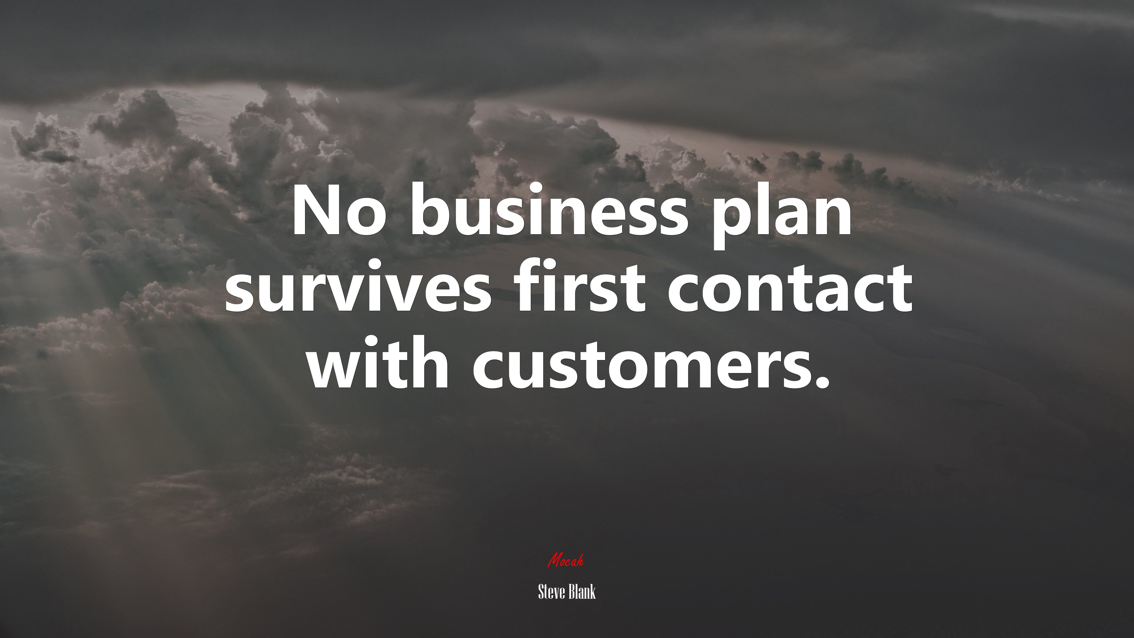 No business plan survives first contact with customers. | Steve Blank quote HD Wallpaper