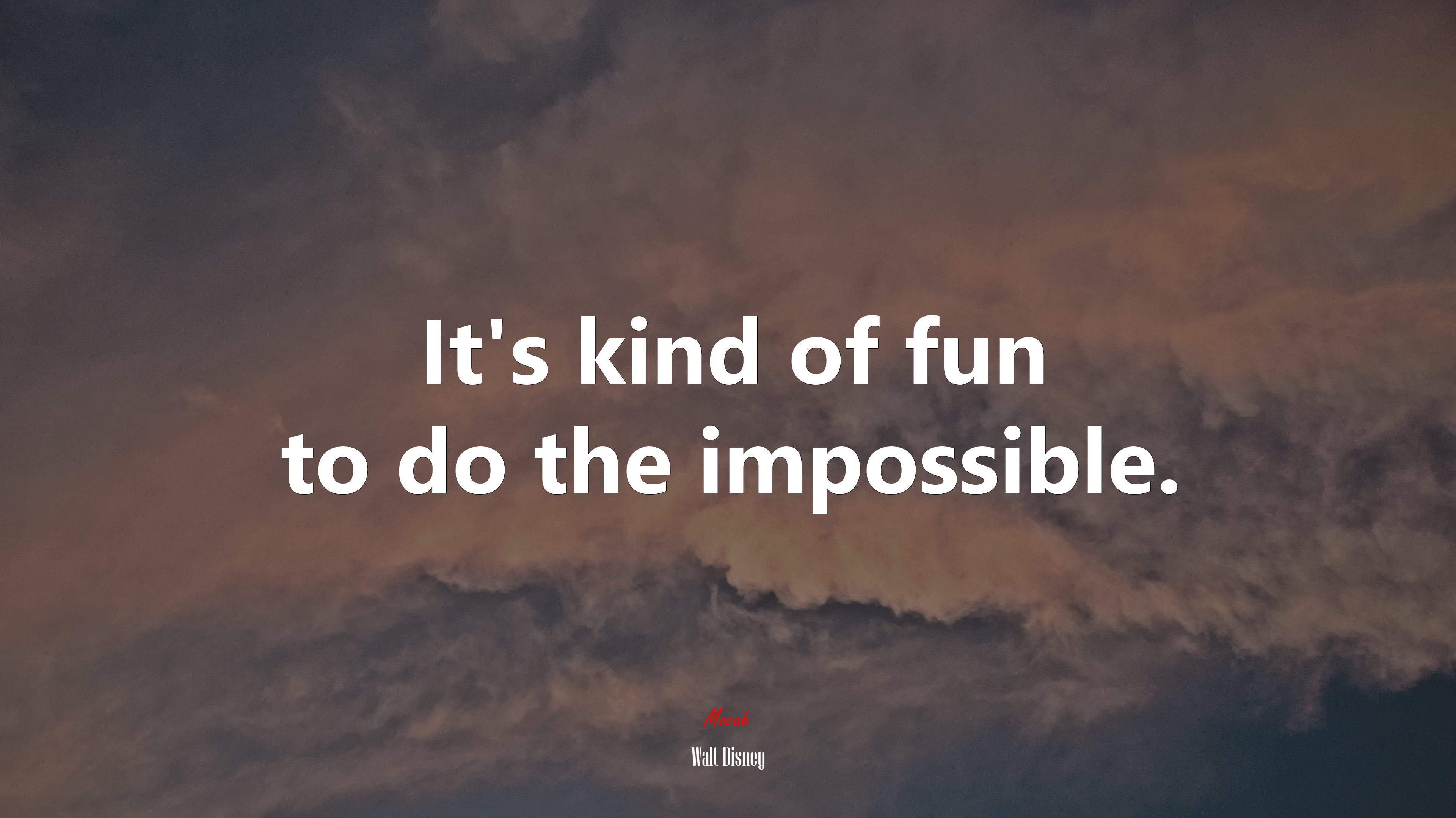 It’s kind of fun to do the impossible. | Walt Disney quote HD Wallpaper