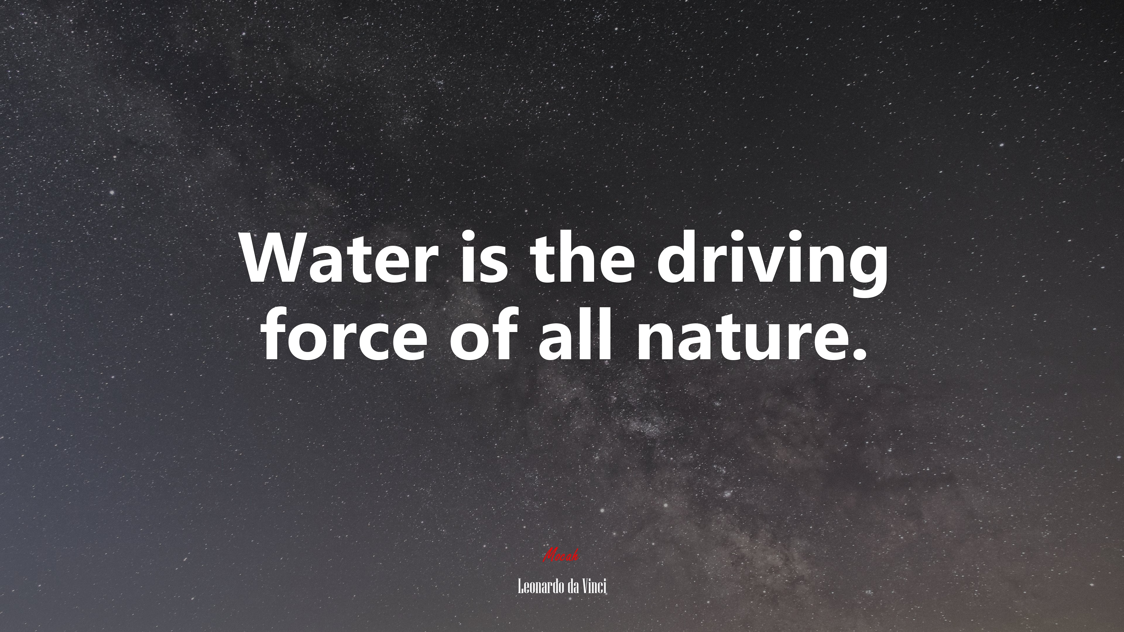 Water is the driving force of all nature. | Leonardo da Vinci quote HD Wallpaper