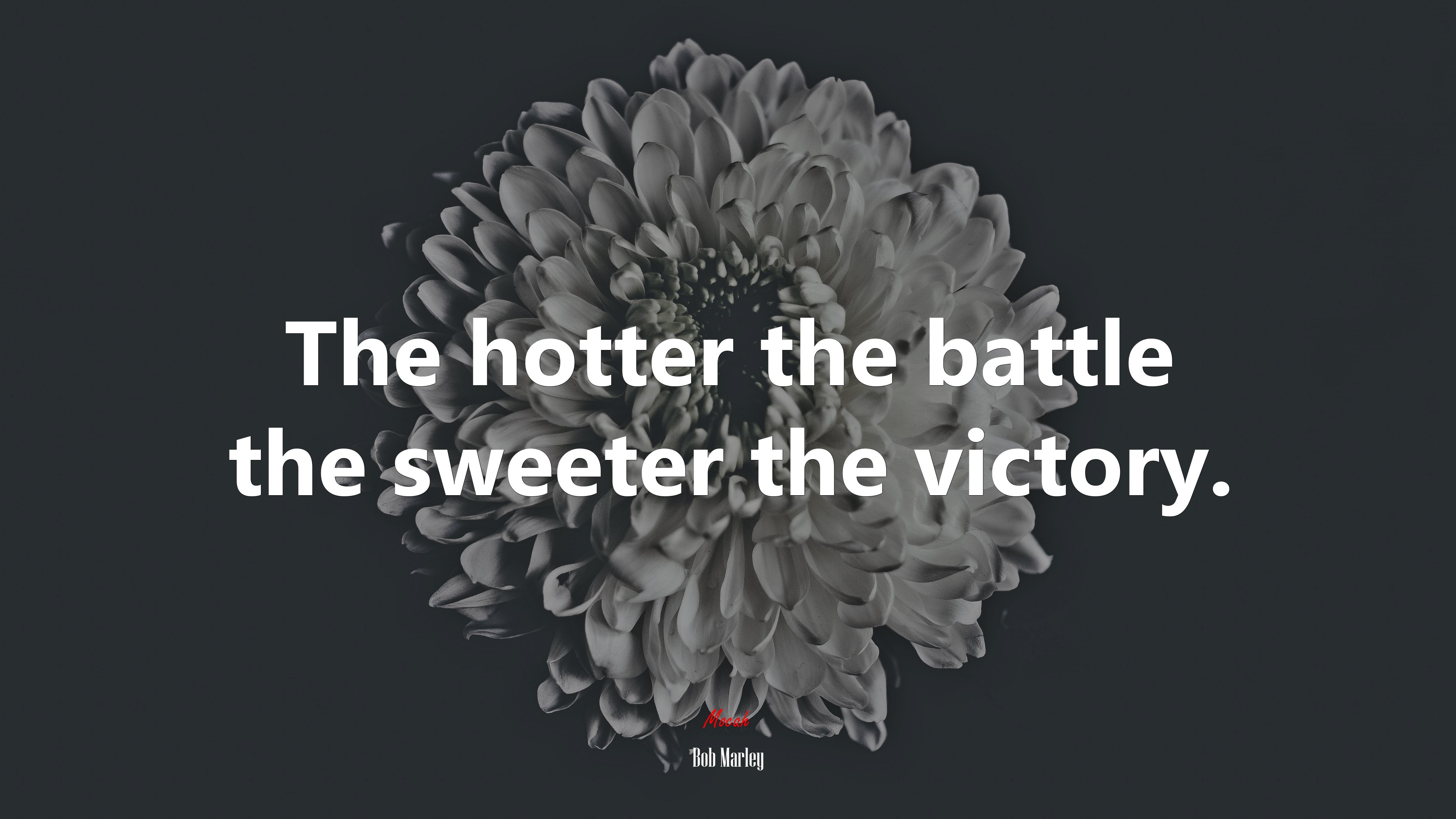 The hotter the battle the sweeter the victory. | Bob Marley quote HD Wallpaper
