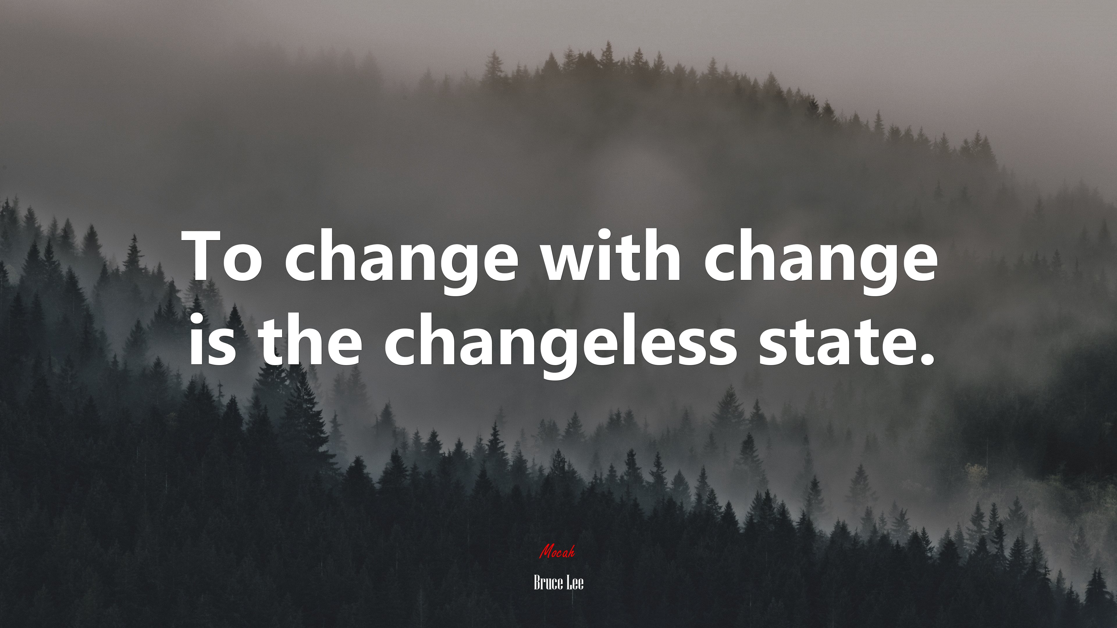 To change with change is the changeless state. | Bruce Lee quote HD Wallpaper