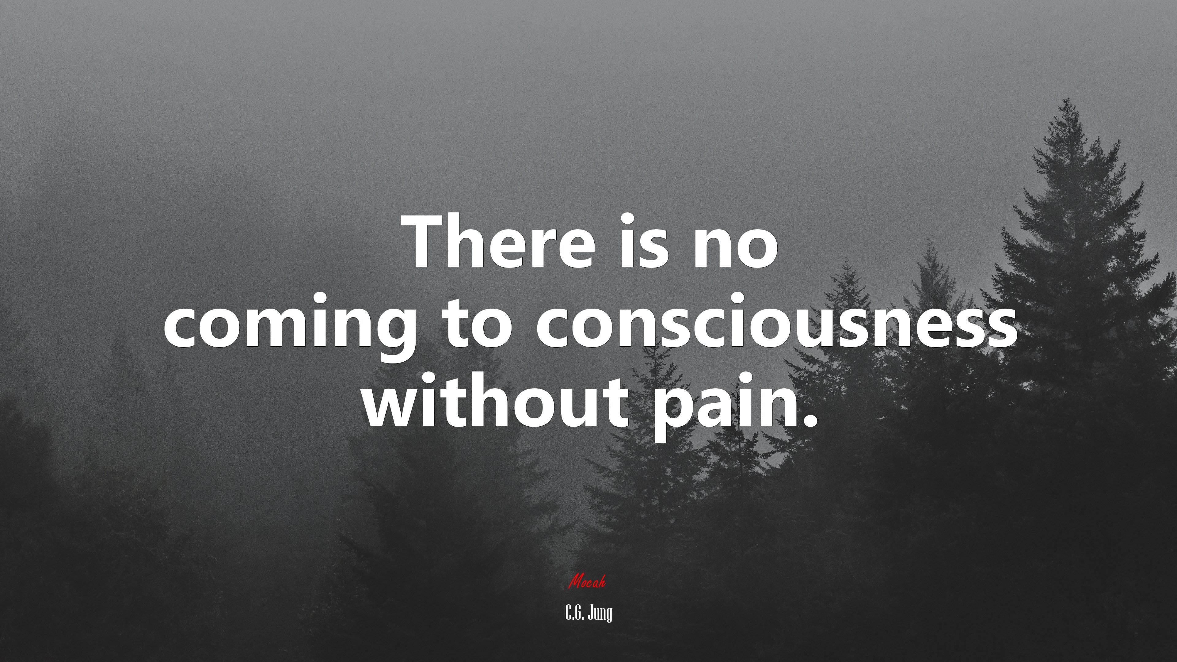 There is no coming to consciousness without pain. | C.G. Jung quote HD Wallpaper