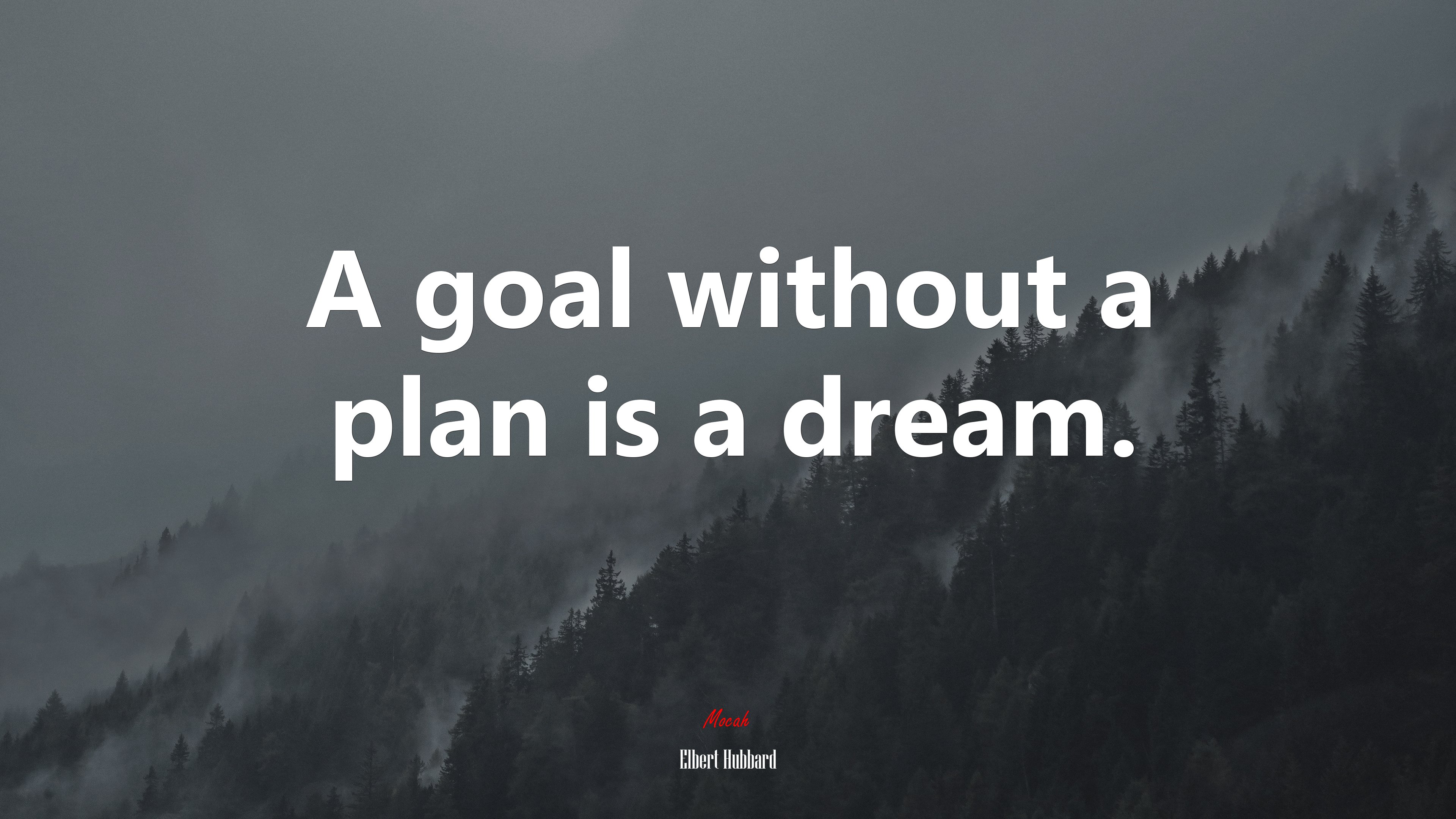 A goal without a plan is a dream. | Elbert Hubbard quote HD Wallpaper