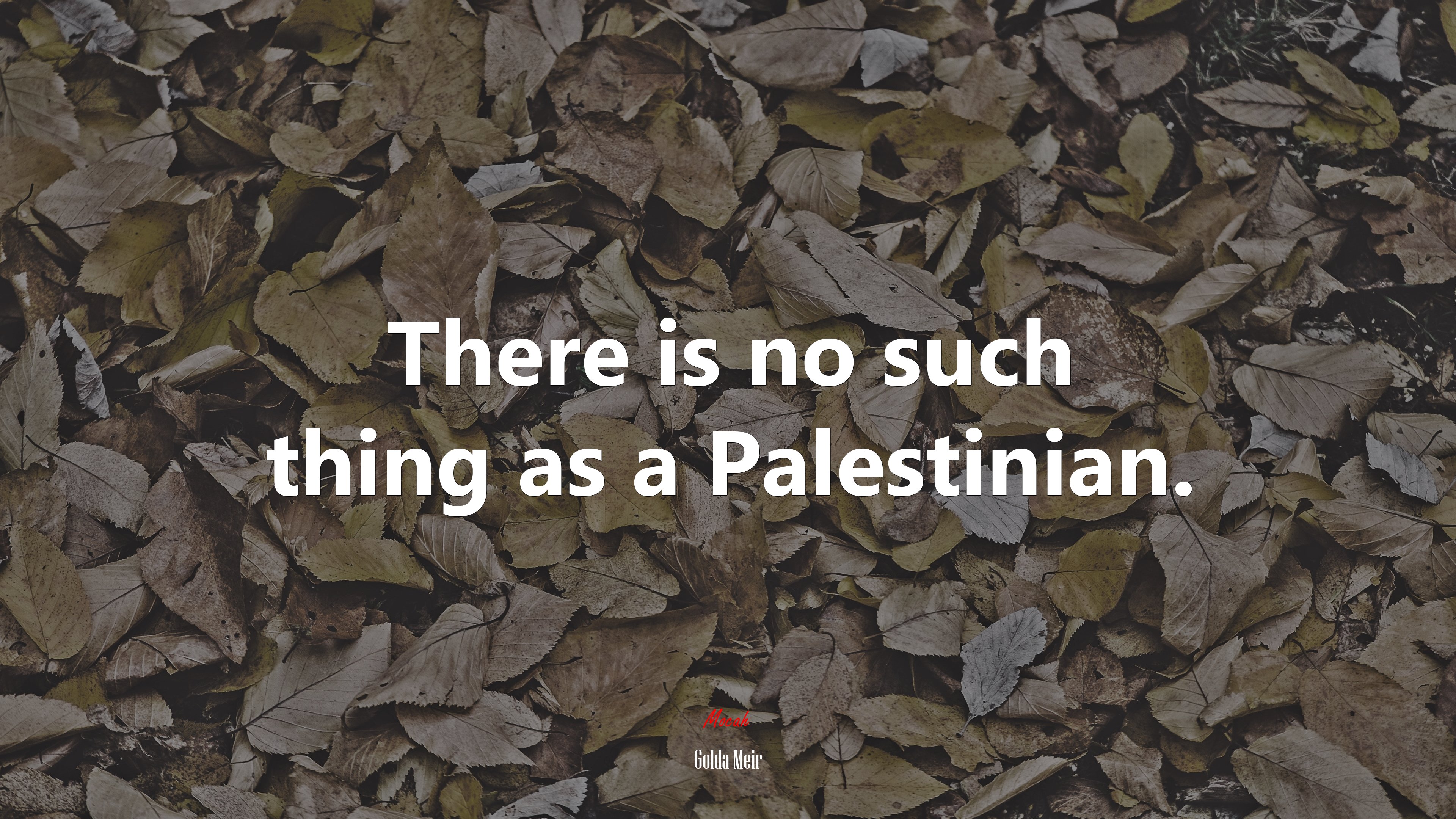 There is no such thing as a Palestinian. | Golda Meir quote HD Wallpaper