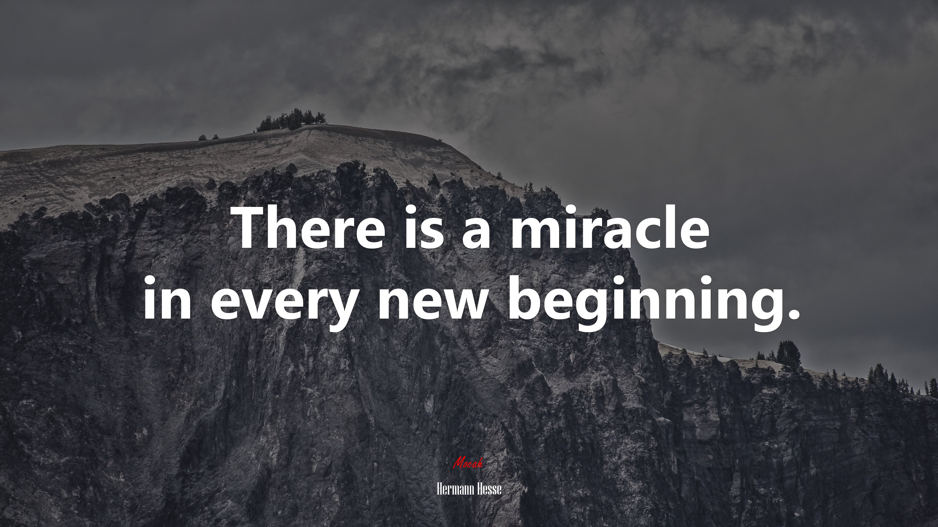 There is a miracle in every new beginning. | Hermann Hesse quote HD Wallpaper