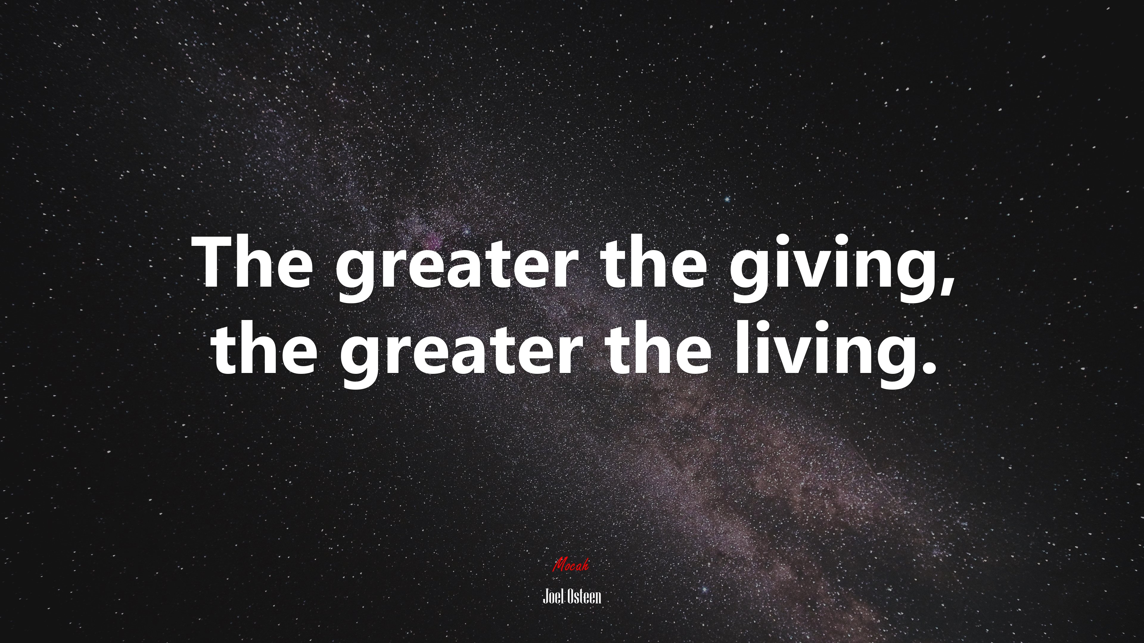 The greater the giving, the greater the living. | Joel Osteen quote HD Wallpaper