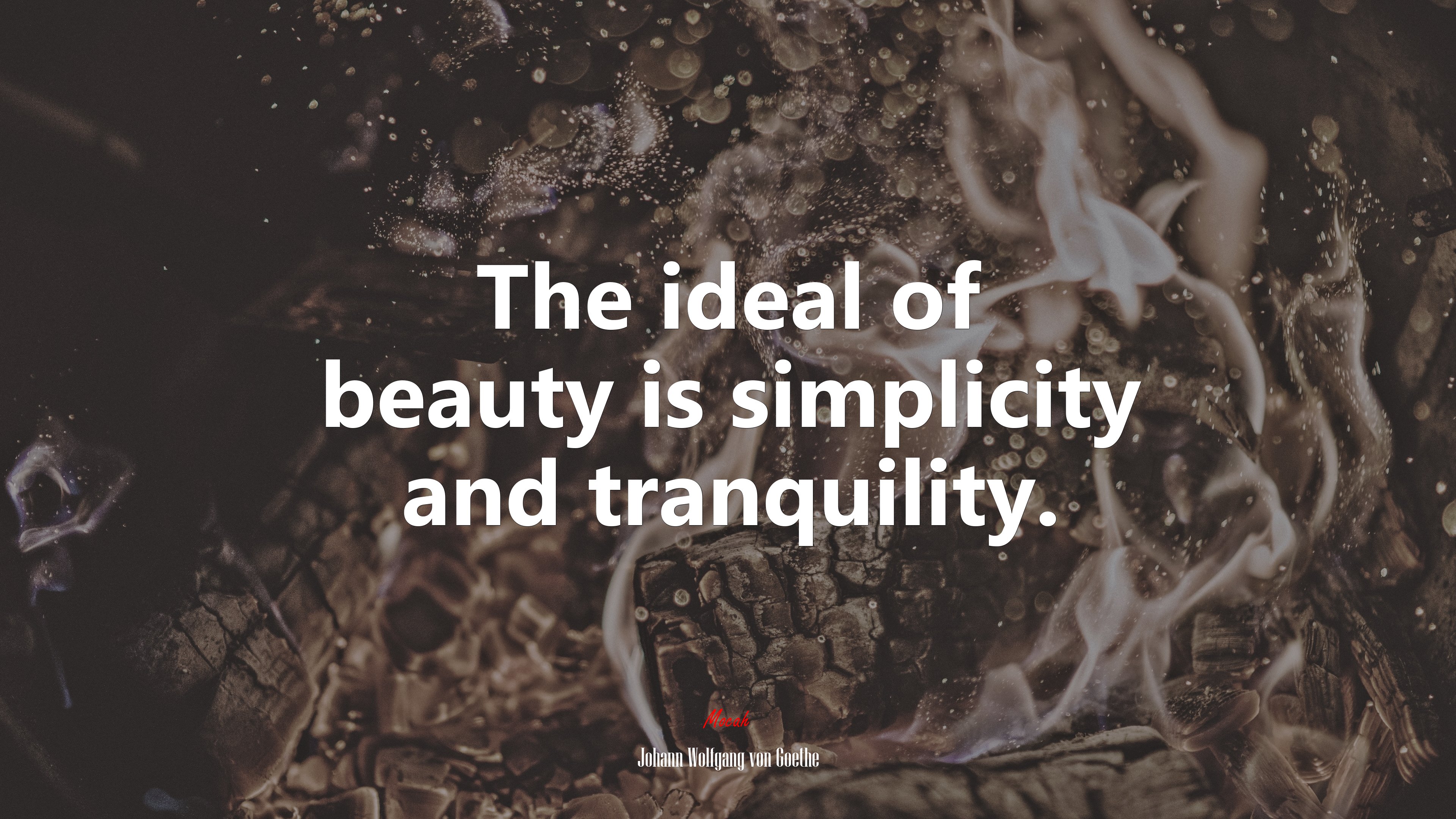 The ideal of beauty is simplicity and tranquility. | Johann Wolfgang von Goethe quote HD Wallpaper