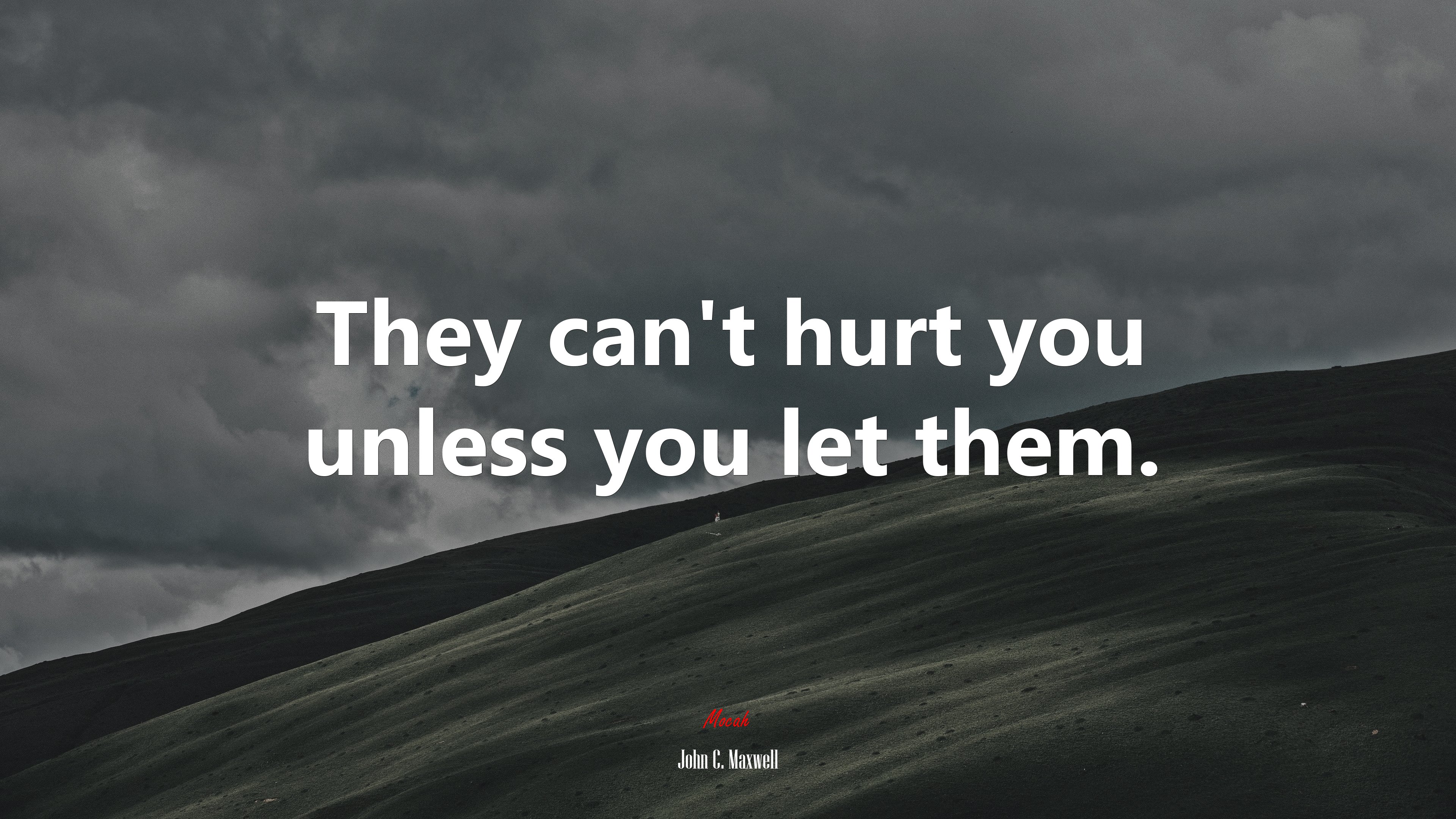 They can’t hurt you unless you let them. | John C. Maxwell quote HD Wallpaper