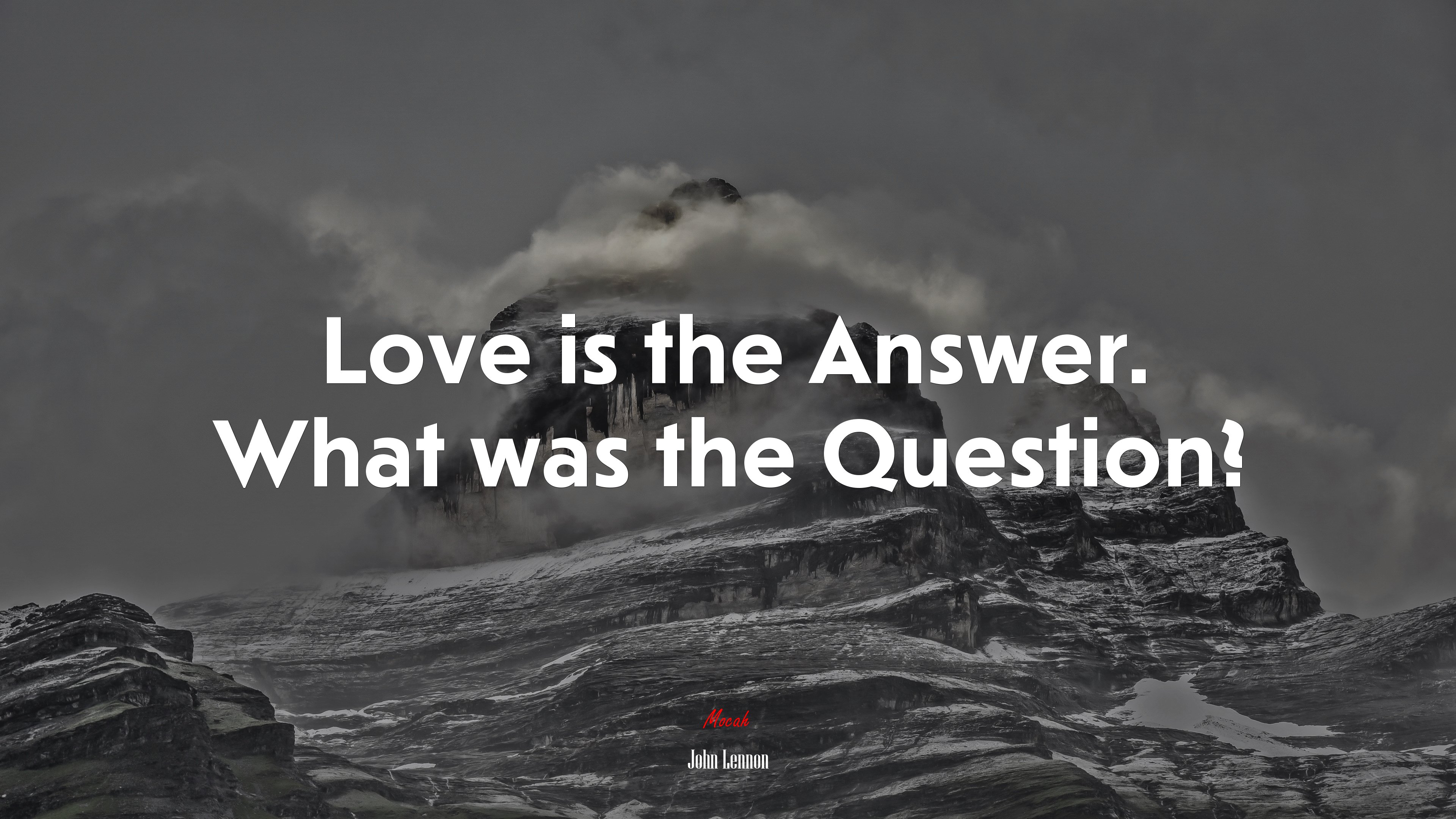 Love is the Answer. What was the Question? | John Lennon quote HD Wallpaper