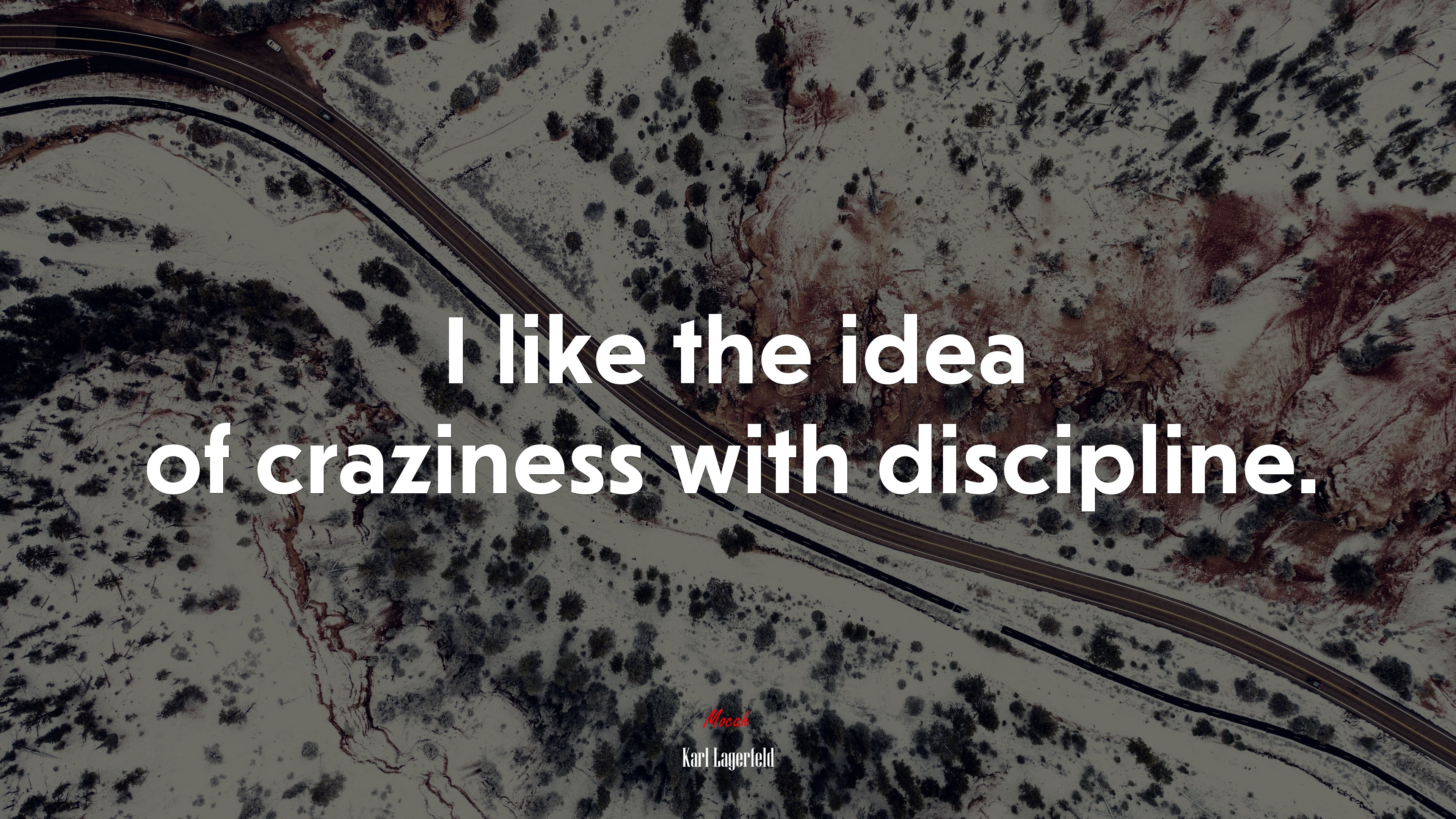 I like the idea of craziness with discipline. | Karl Lagerfeld quote HD Wallpaper