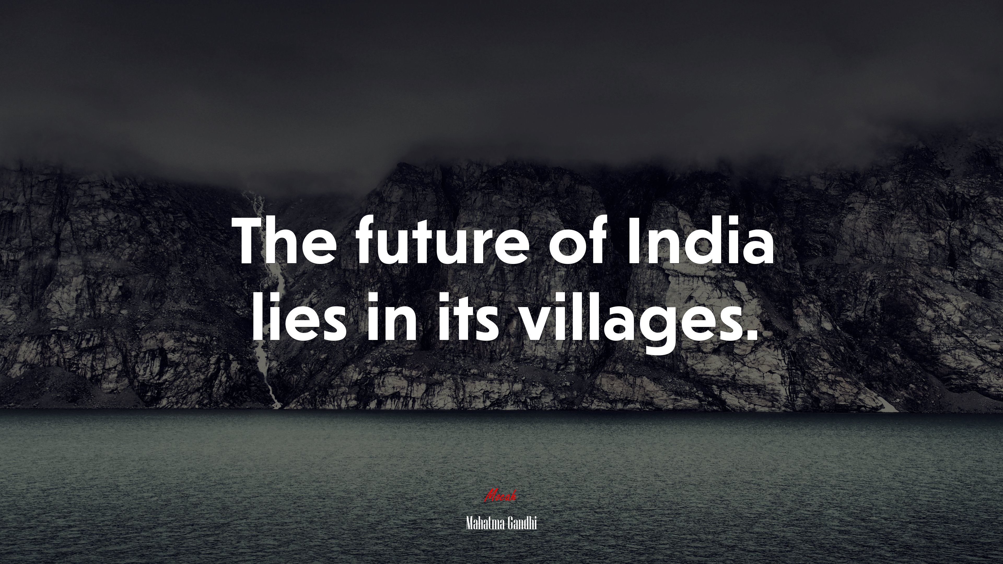 The future of India lies in its villages. | Mahatma Gandhi quote HD Wallpaper