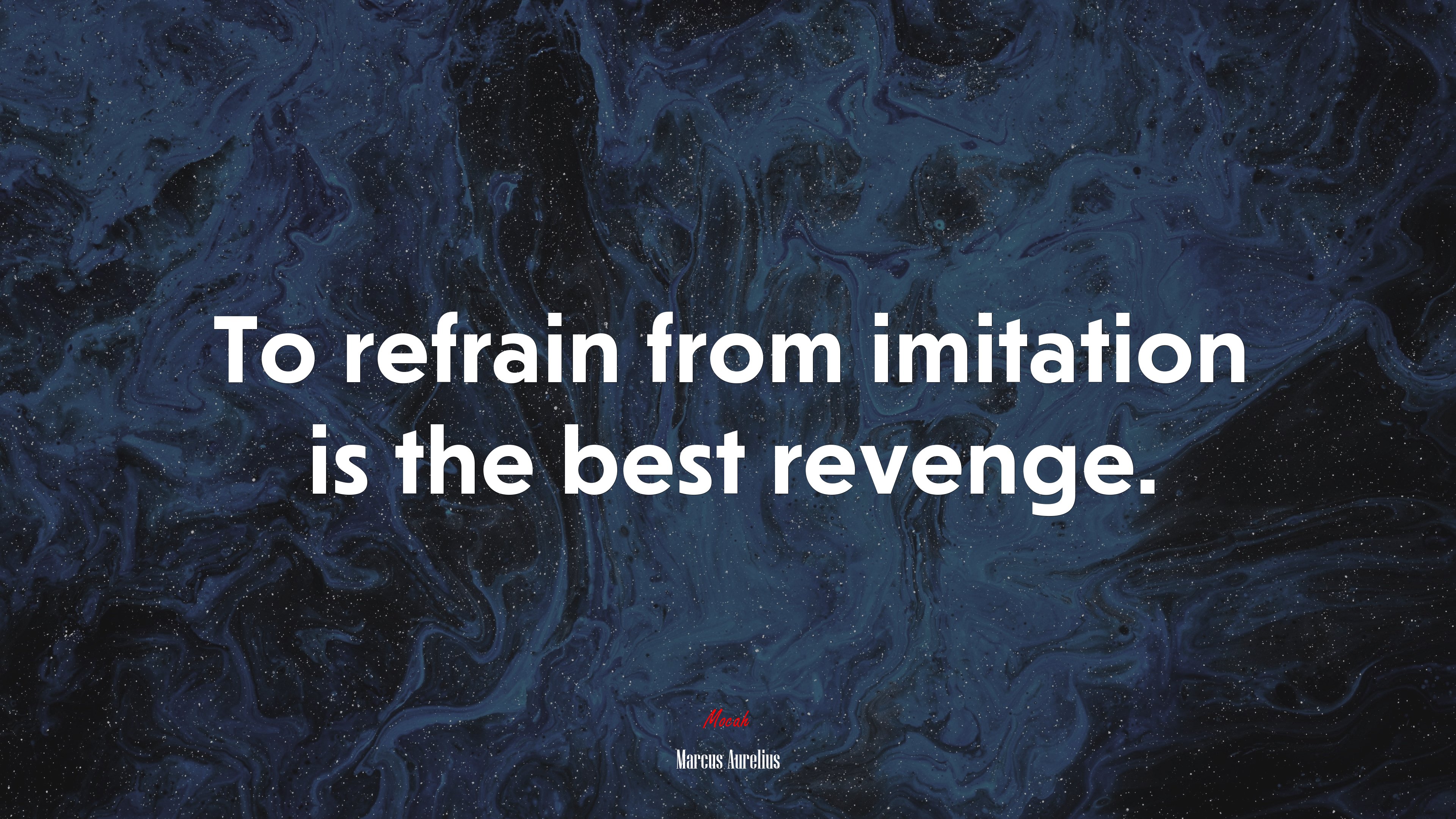 To refrain from imitation is the best revenge. | Marcus Aurelius quote HD Wallpaper