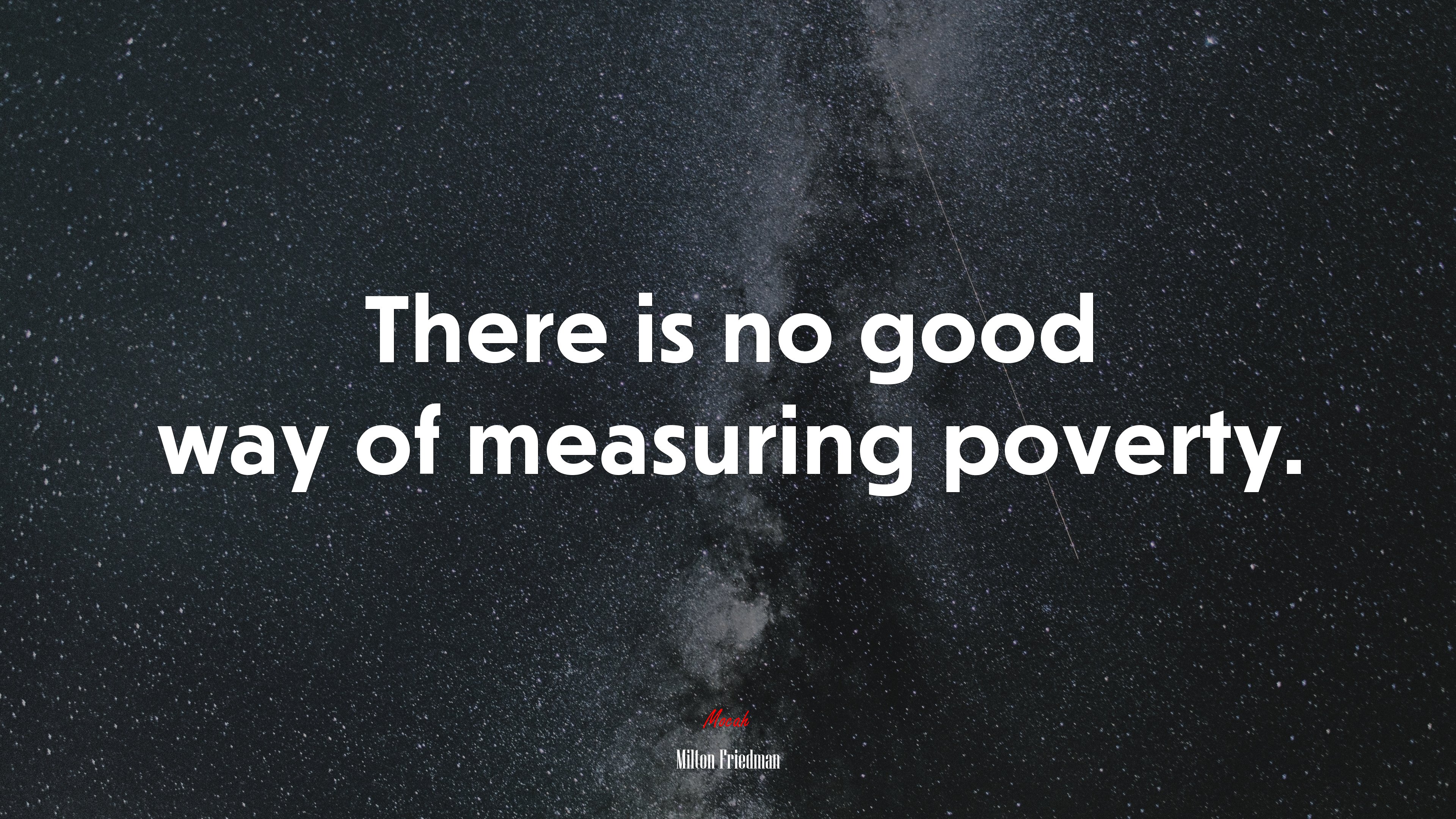 There is no good way of measuring poverty. | Milton Friedman quote HD Wallpaper