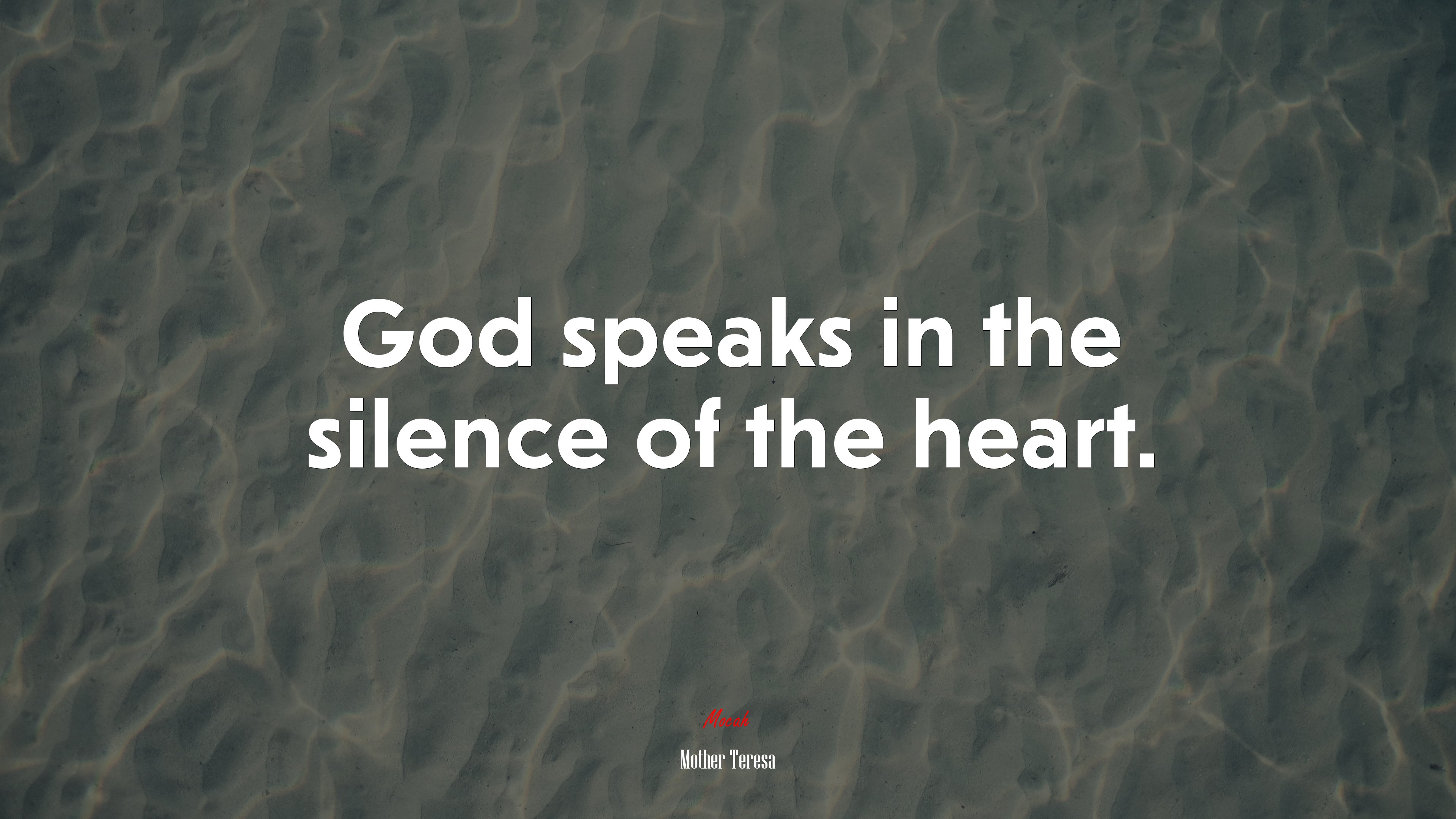God speaks in the silence of the heart. | Mother Teresa quote HD Wallpaper