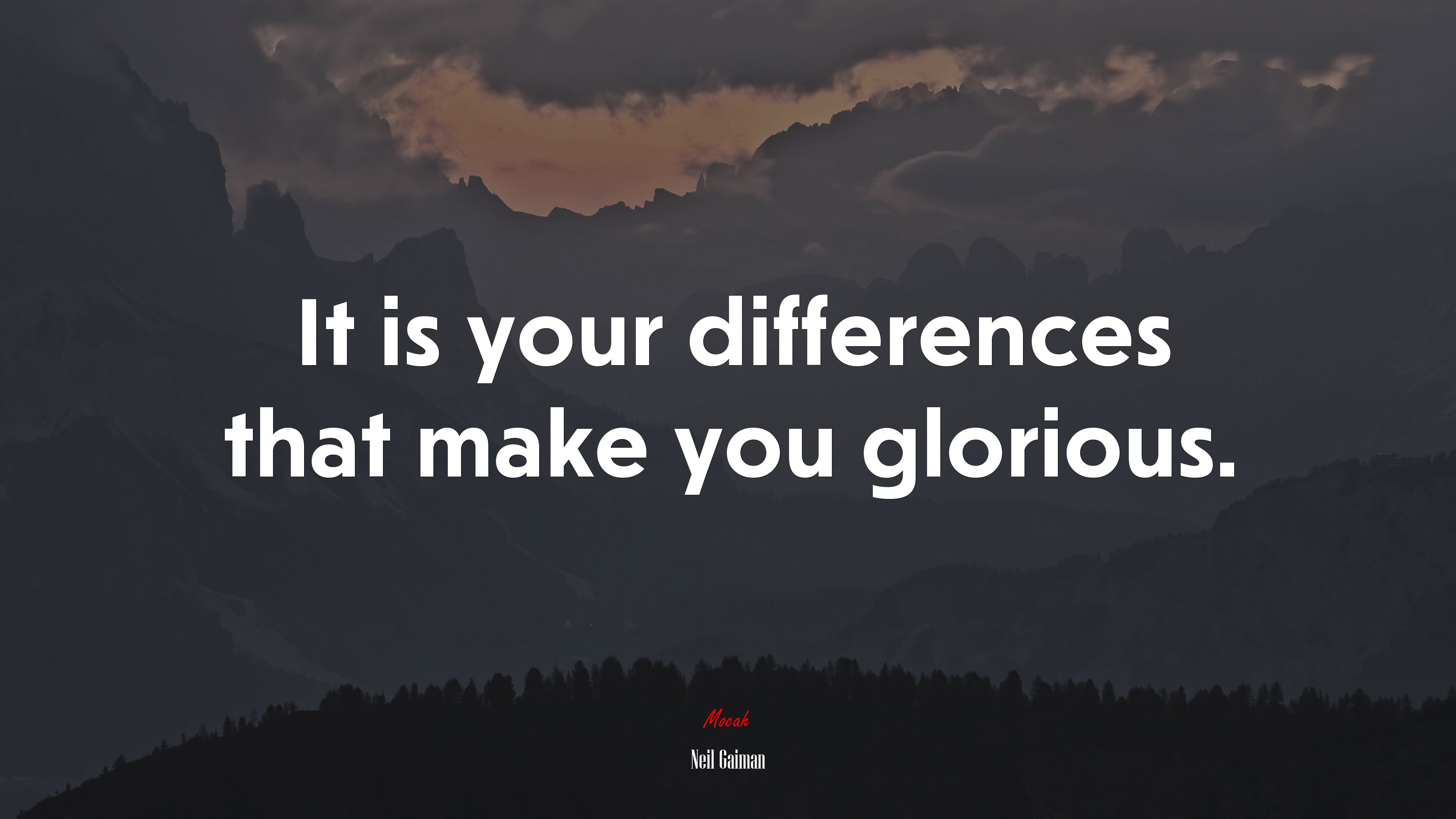 It is your differences that make you glorious. | Neil Gaiman quote HD Wallpaper