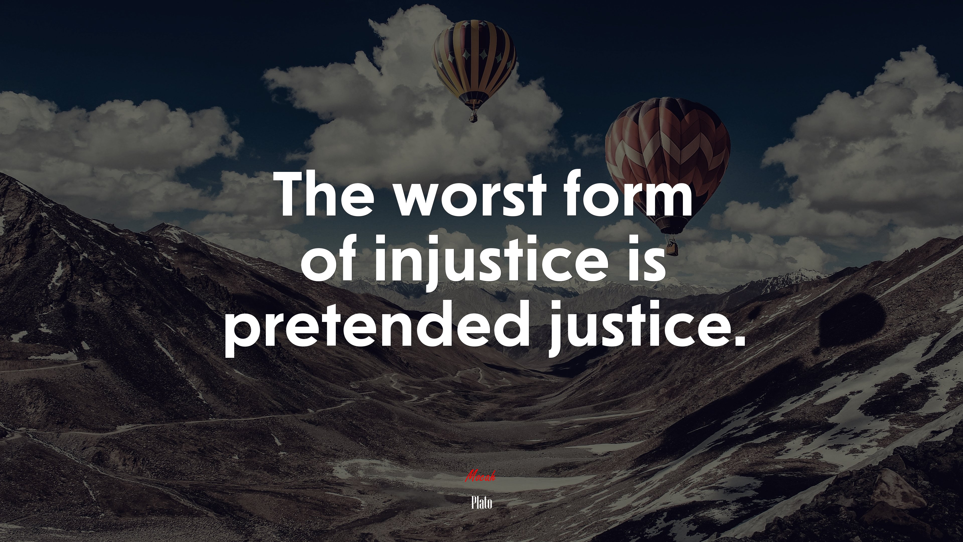 The worst form of injustice is pretended justice. | Plato quote HD Wallpaper