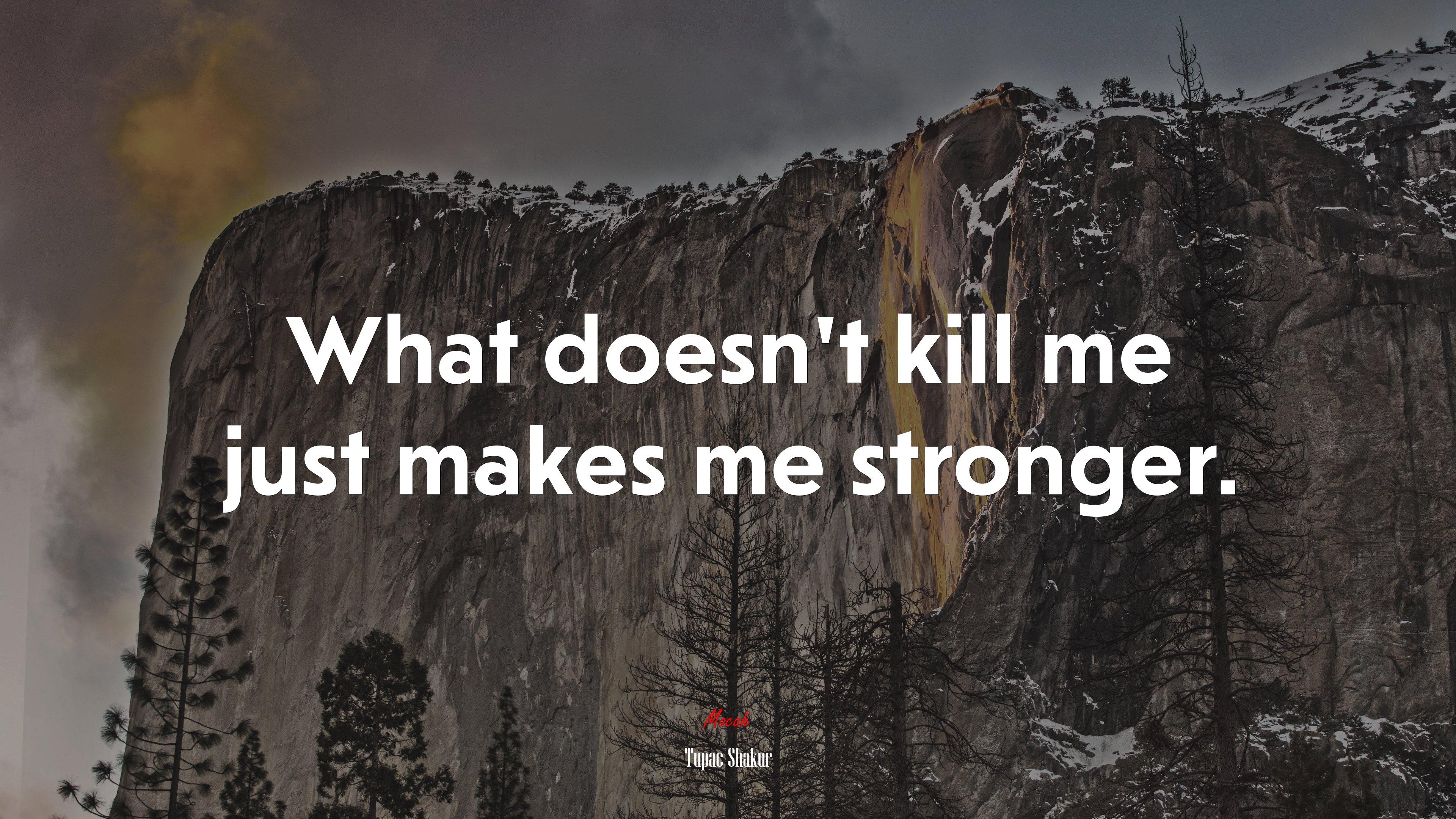 What doesn’t kill me just makes me stronger. | Tupac Shakur quote HD Wallpaper