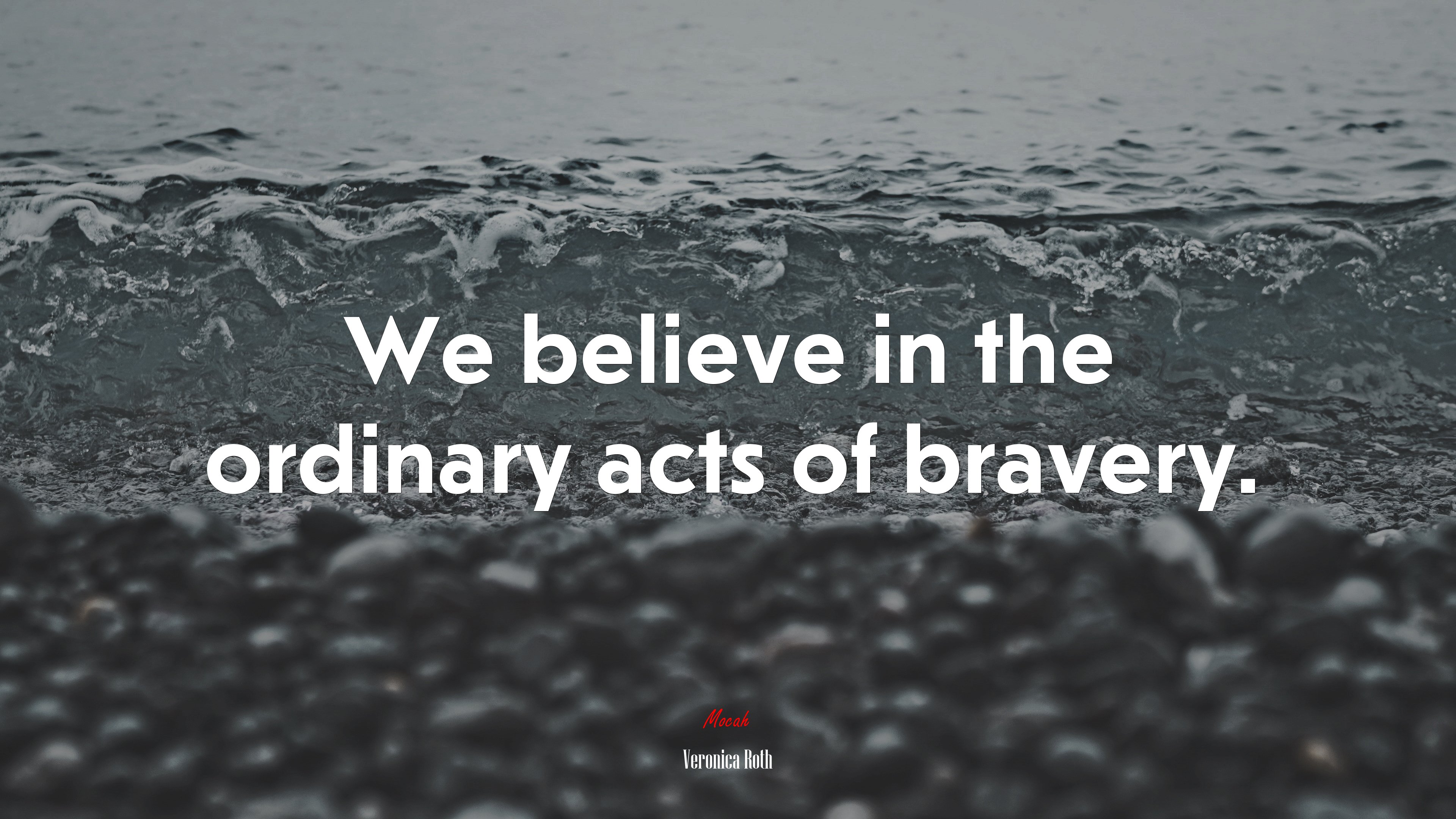 We believe in the ordinary acts of bravery. | Veronica Roth quote HD Wallpaper