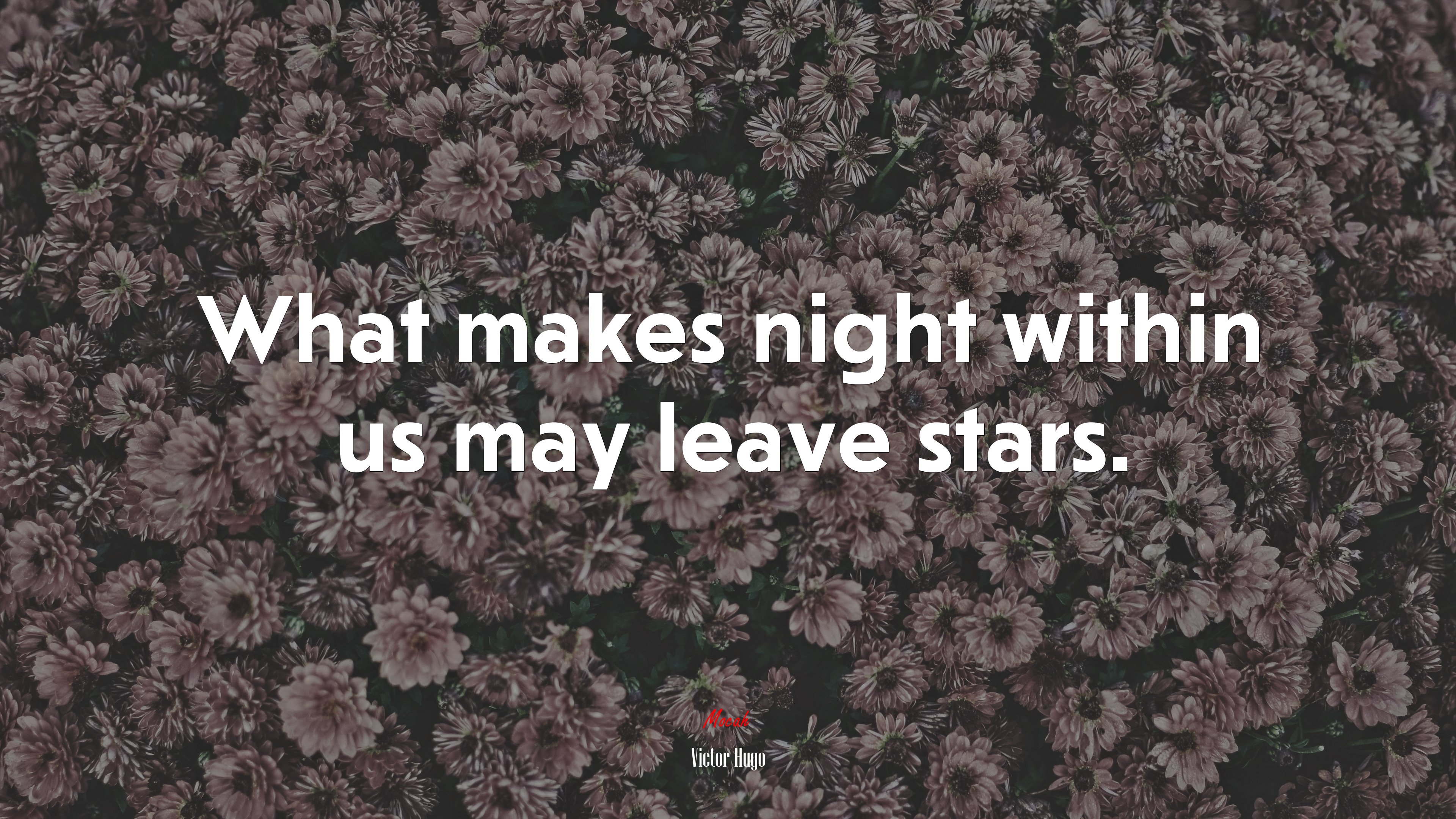 What makes night within us may leave stars. | Victor Hugo quote HD Wallpaper