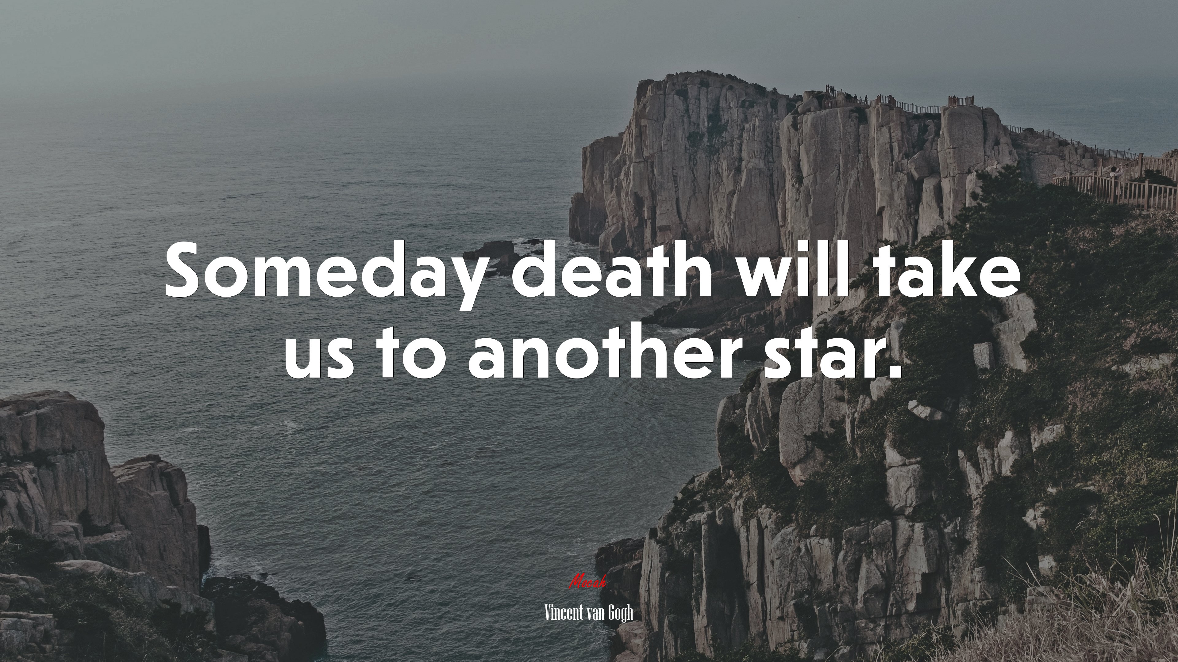 Someday death will take us to another star. | Vincent van Gogh quote HD Wallpaper
