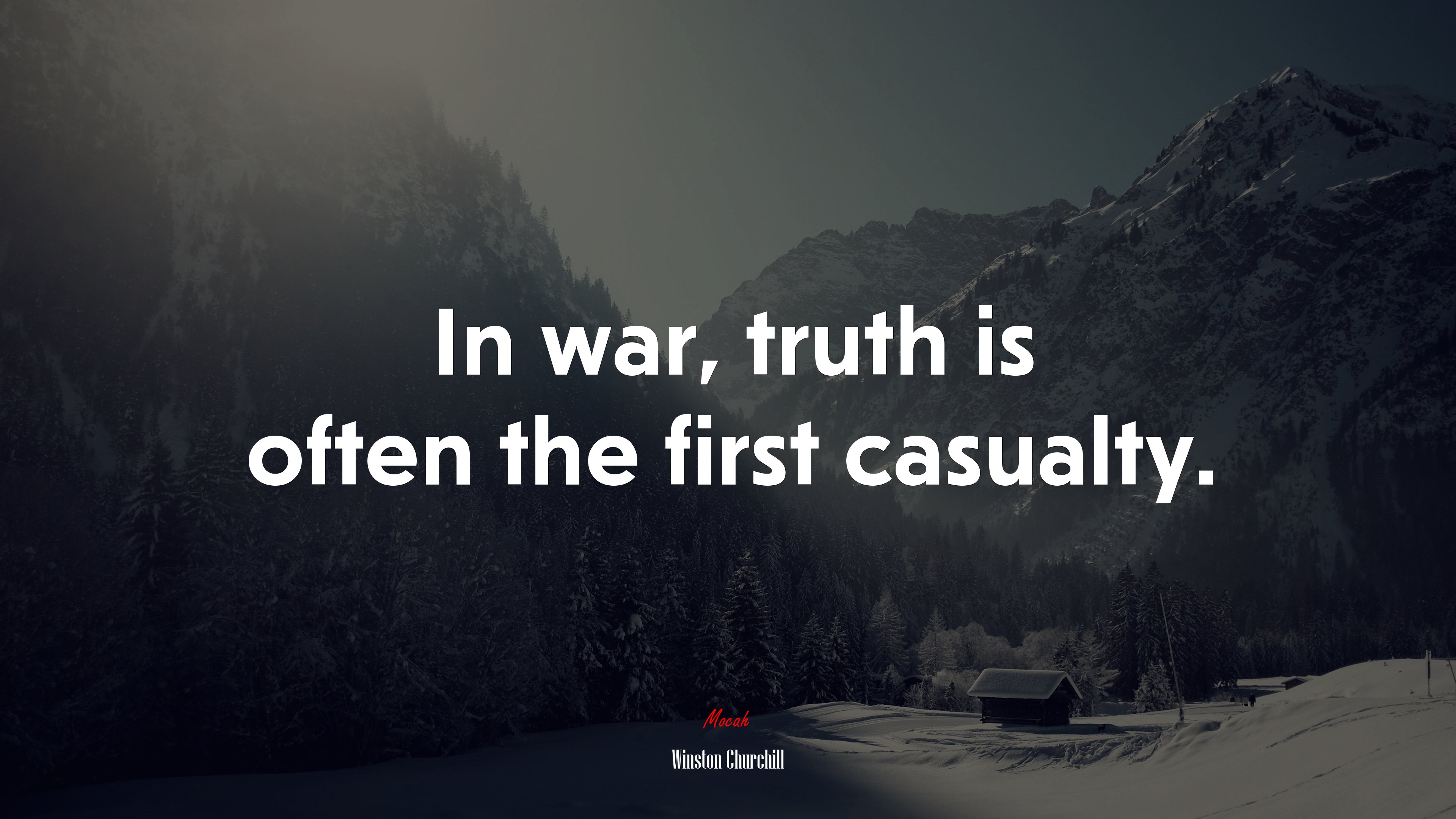 In war, truth is often the first casualty. | Winston Churchill quote HD Wallpaper