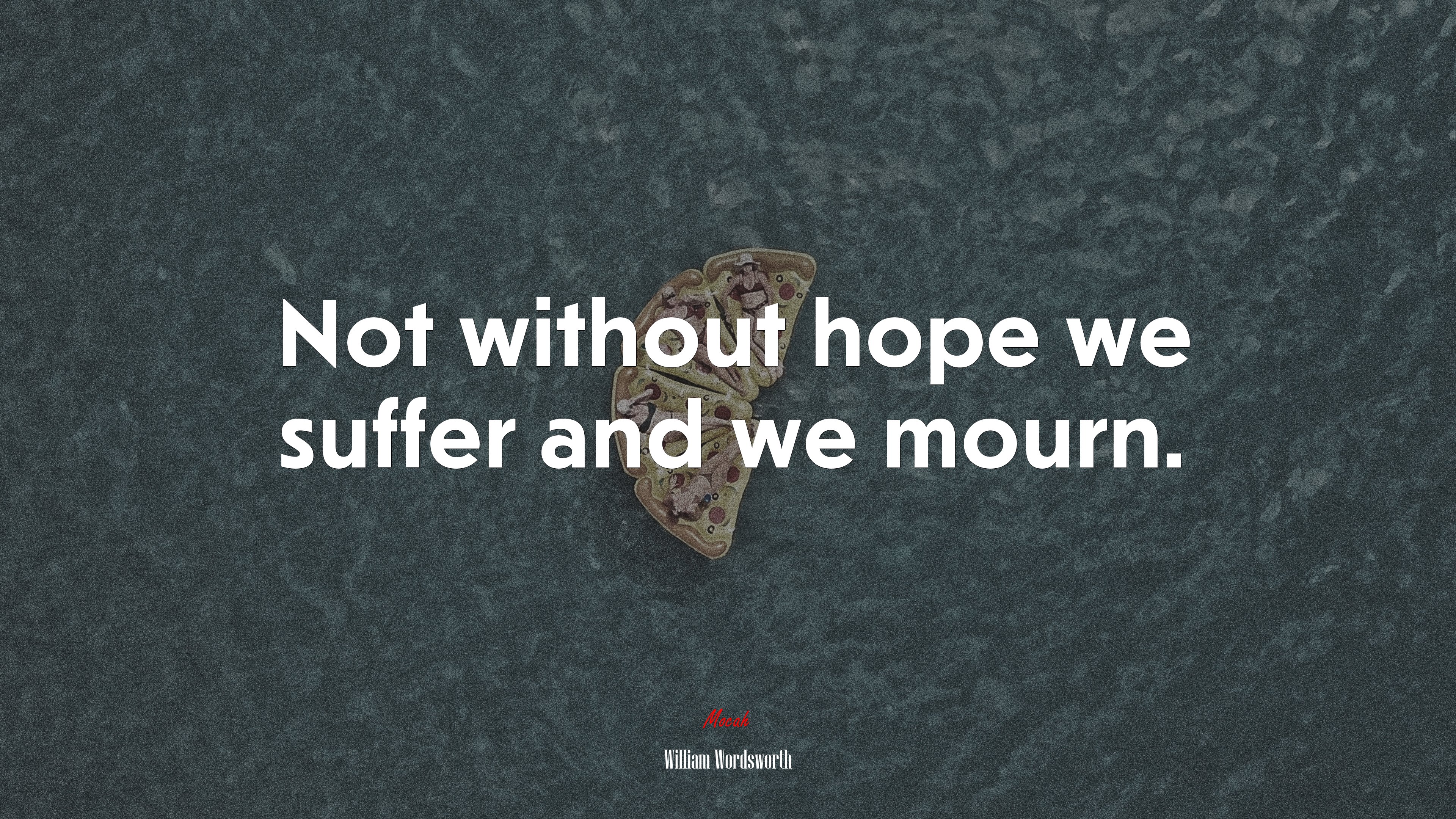 Not without hope we suffer and we mourn. | William Wordsworth quote HD Wallpaper