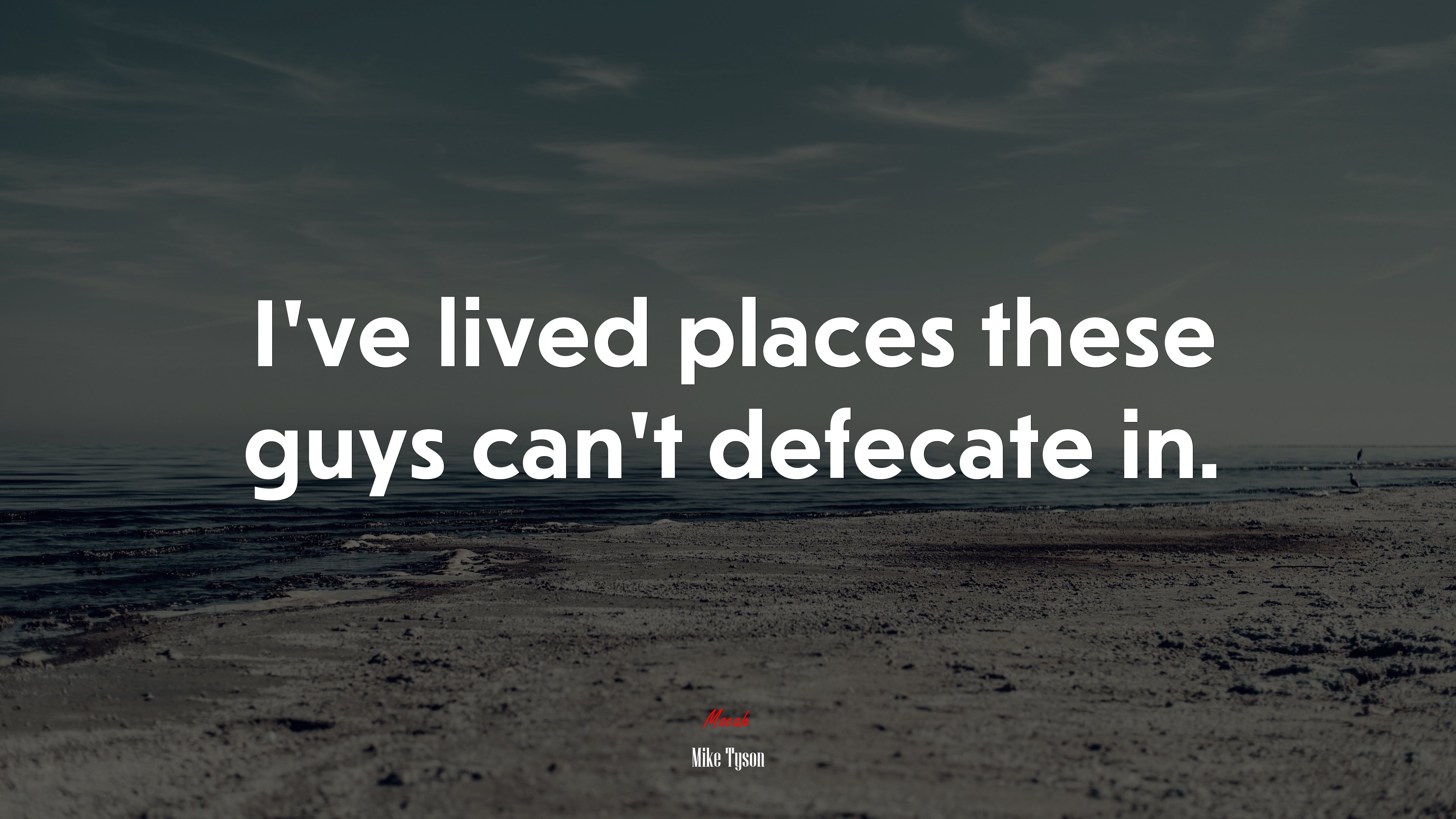 I’ve lived places these guys can’t defecate in. | Mike Tyson quote HD Wallpaper