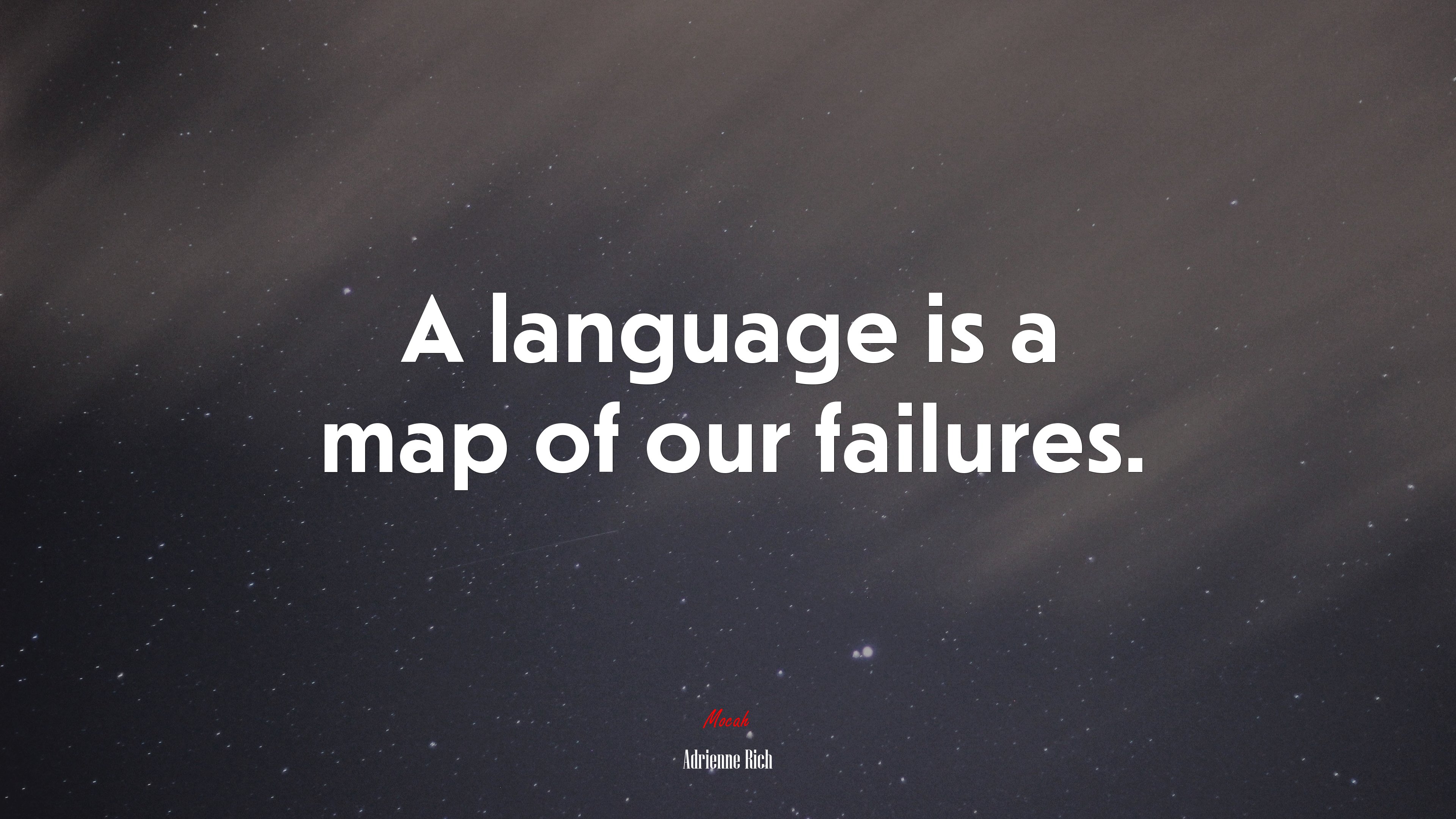 A language is a map of our failures. | Adrienne Rich quote HD Wallpaper