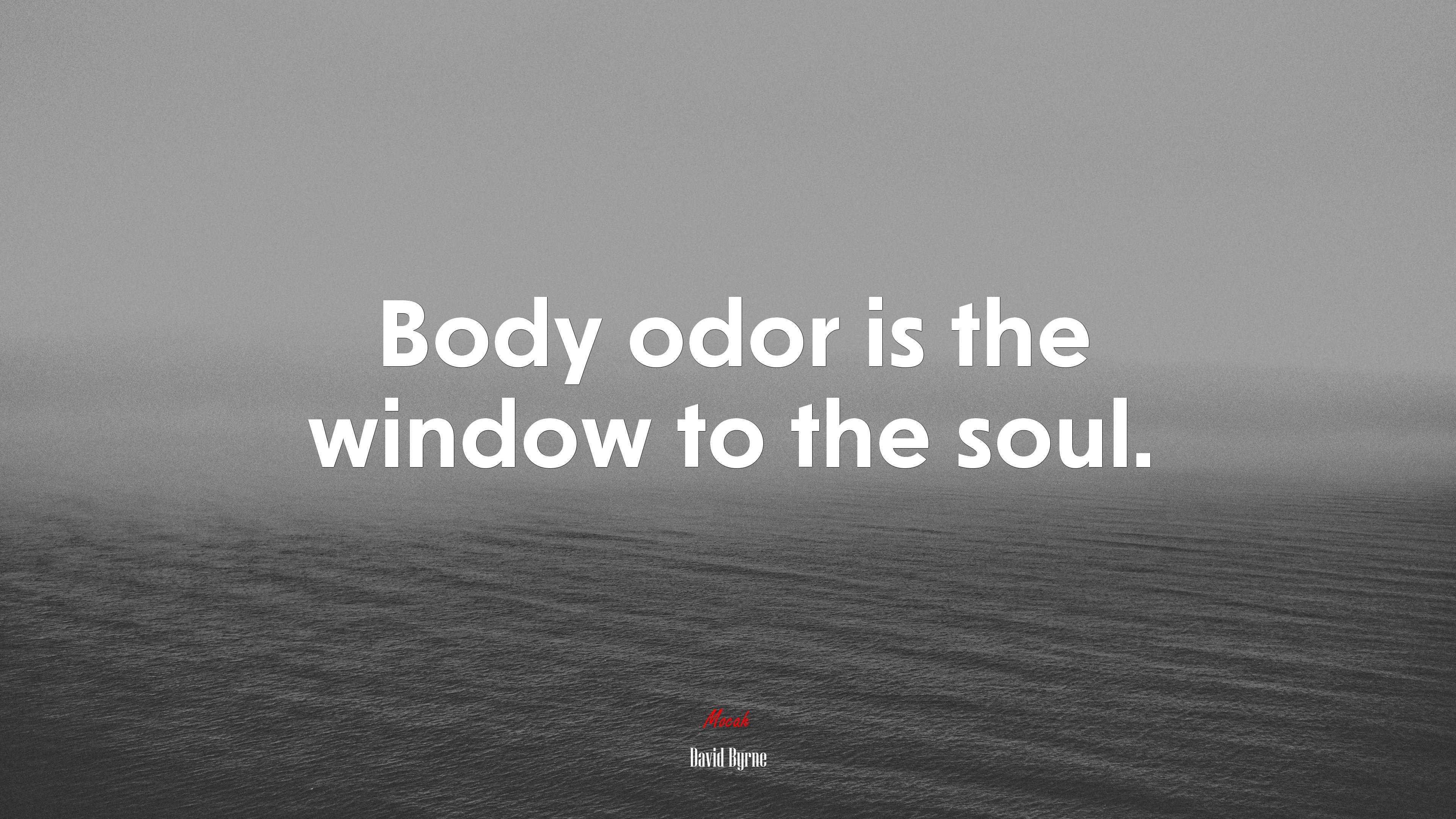 Body odor is the window to the soul. | David Byrne quote HD Wallpaper