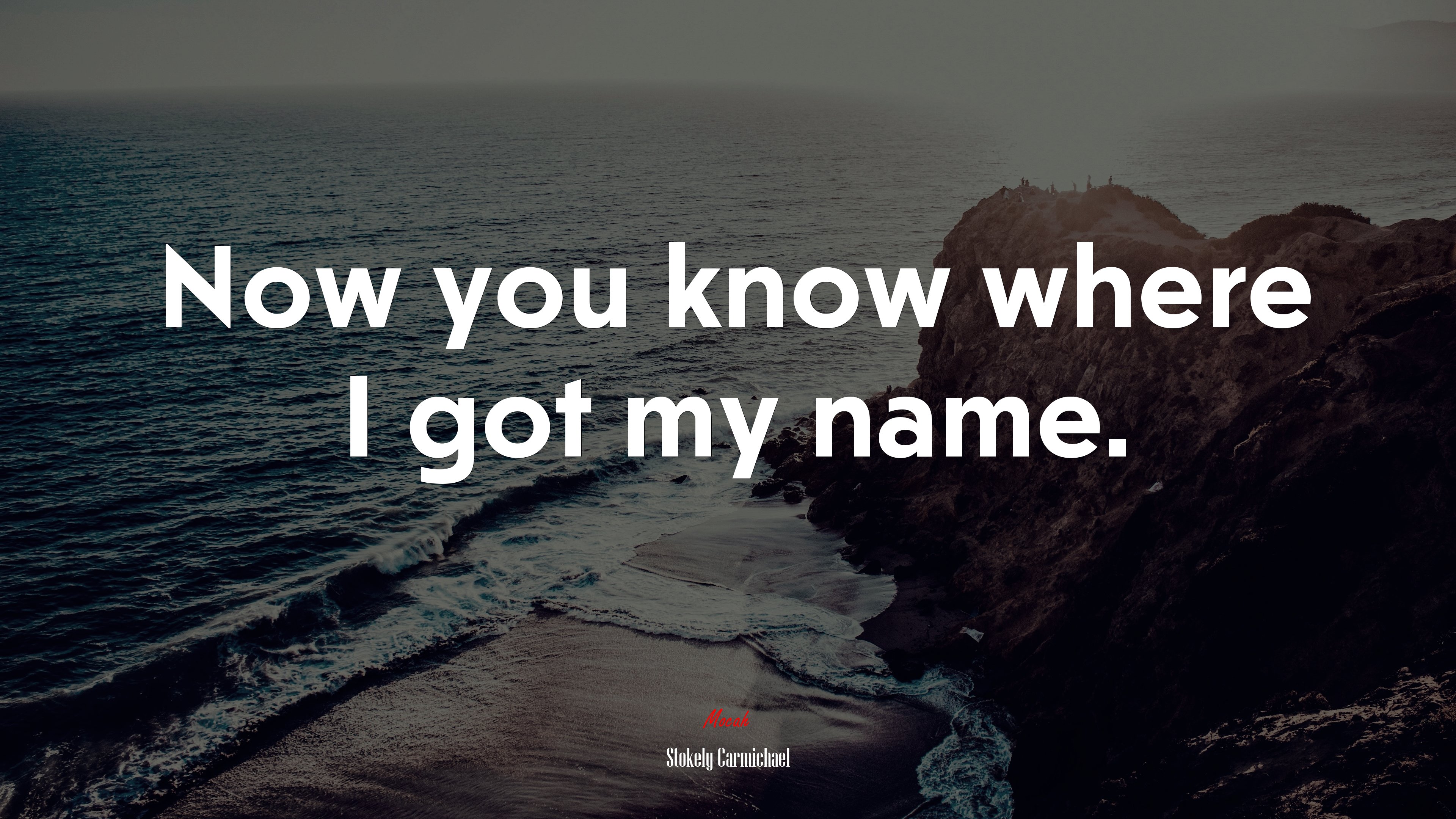 Now you know where I got my name. | Stokely Carmichael quote HD Wallpaper