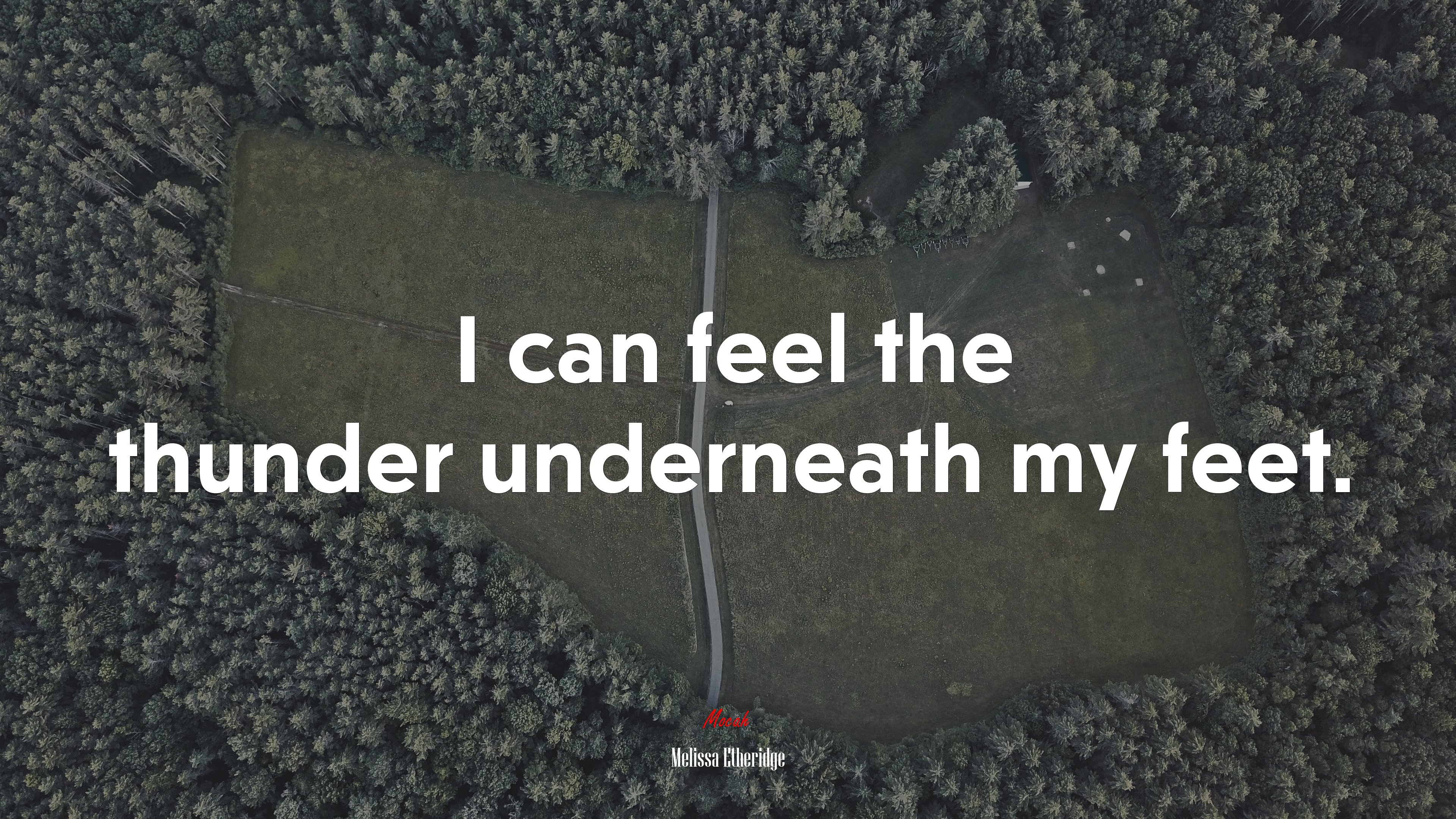 I can feel the thunder underneath my feet. | Melissa Etheridge quote HD Wallpaper