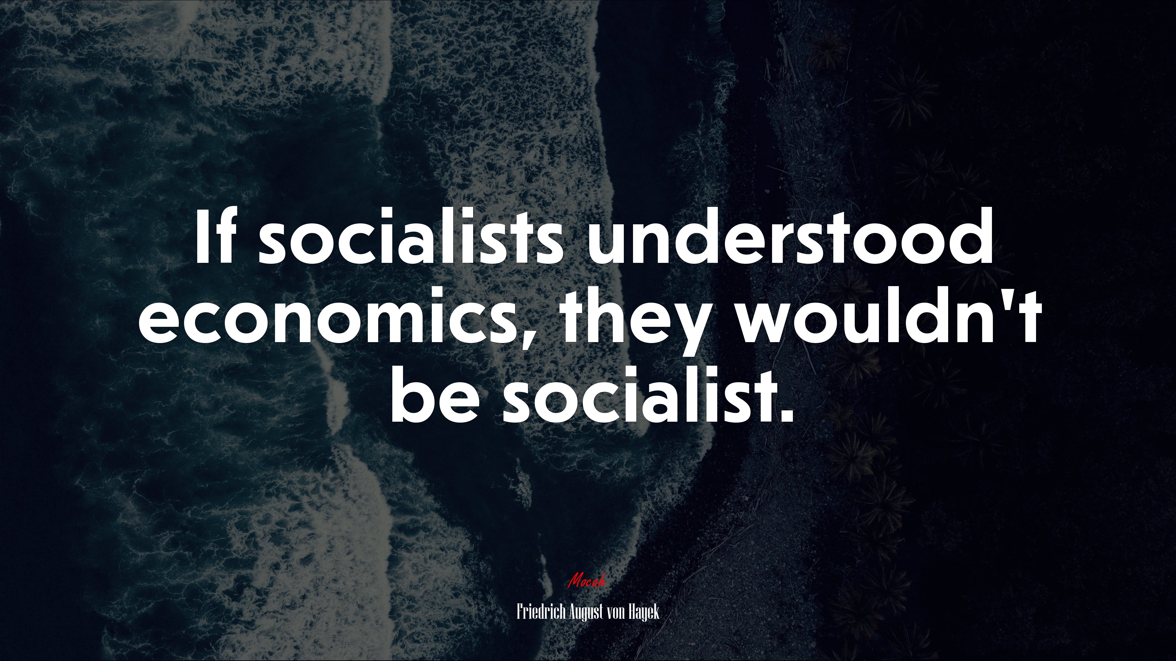 If socialists understood economics, they wouldn’t be socialist. | Friedrich August von Hayek quote HD Wallpaper