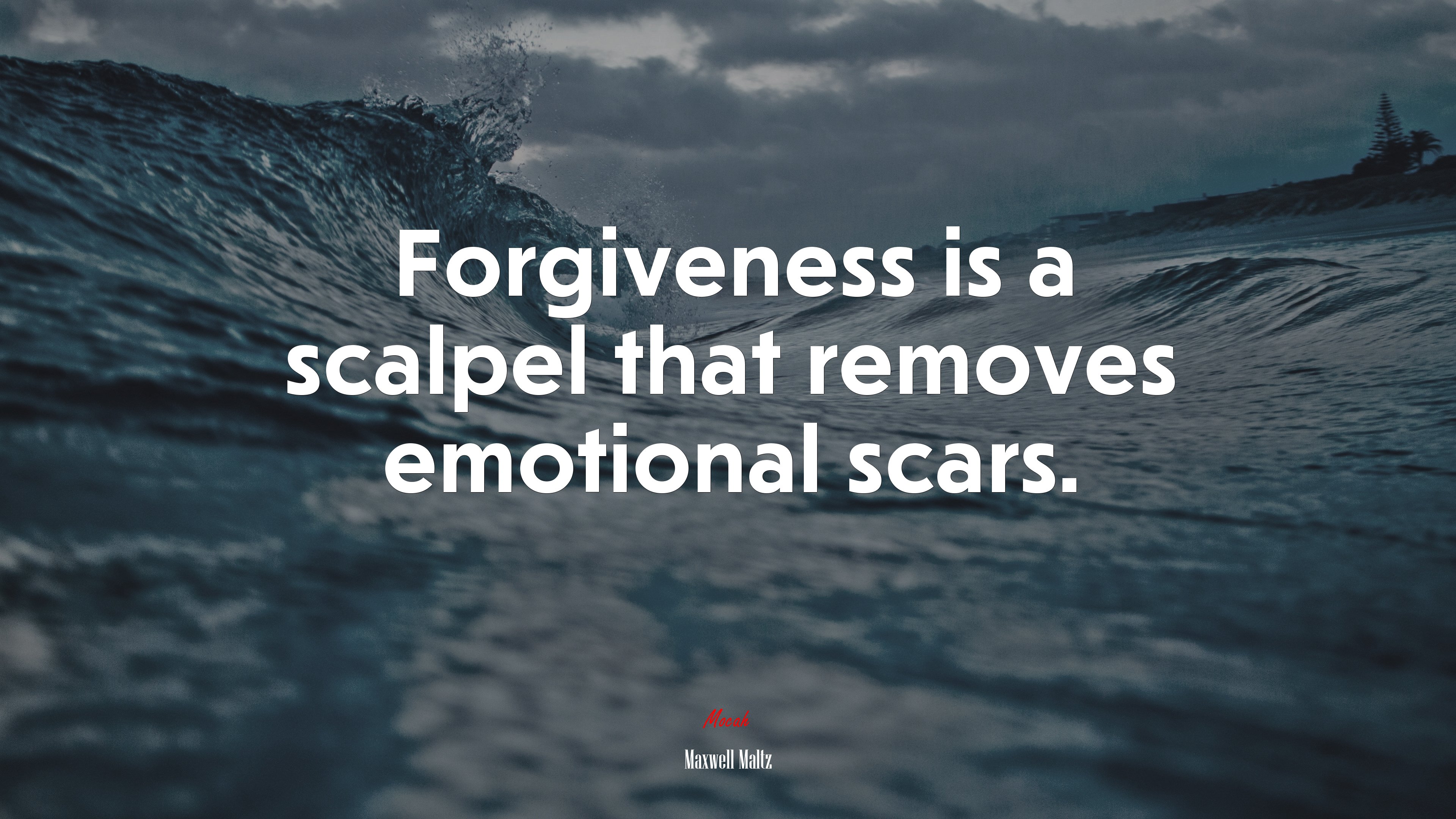 Forgiveness is a scalpel that removes emotional scars. | Maxwell Maltz quote HD Wallpaper