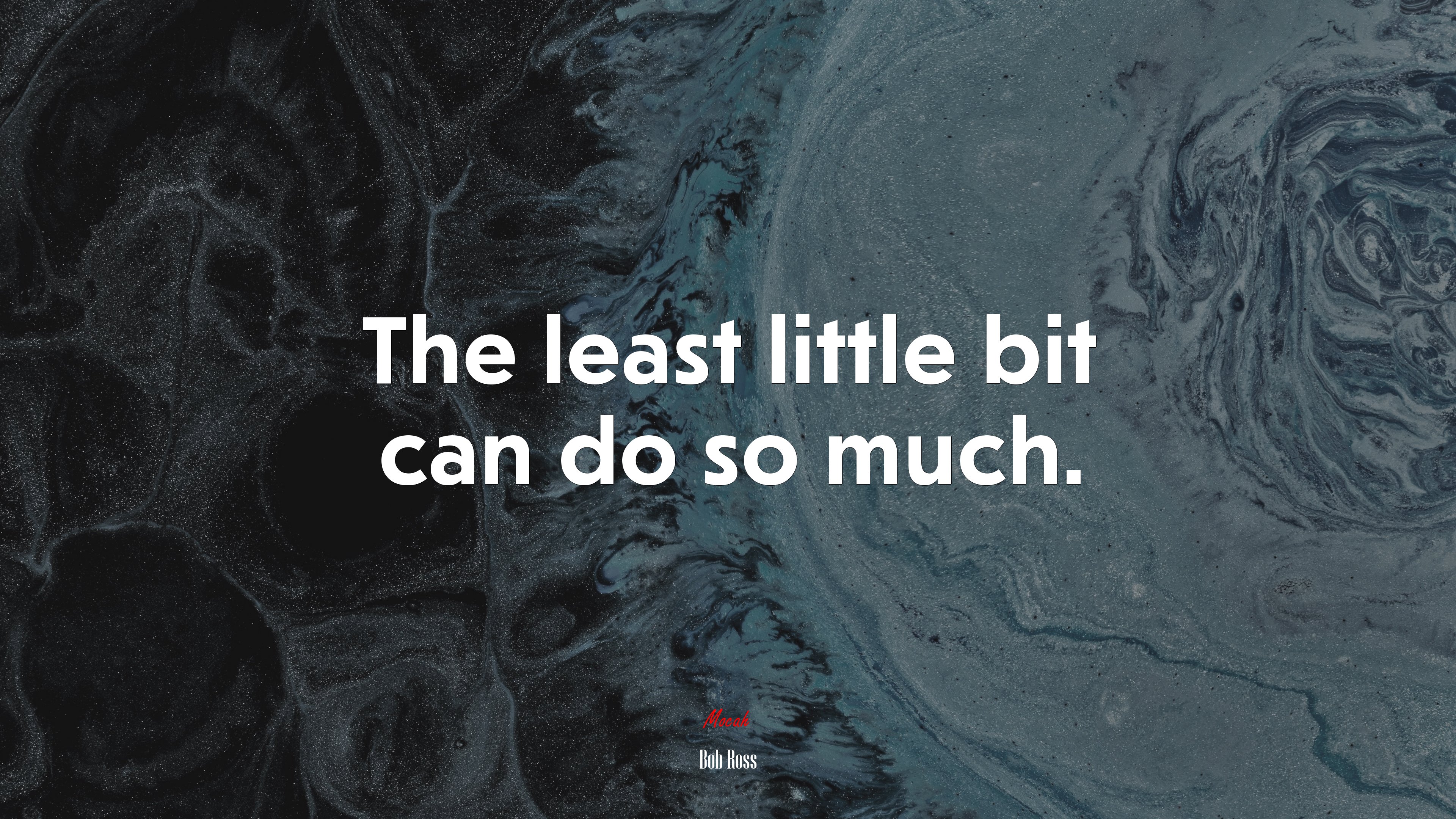 The least little bit can do so much. | Bob Ross quote HD Wallpaper