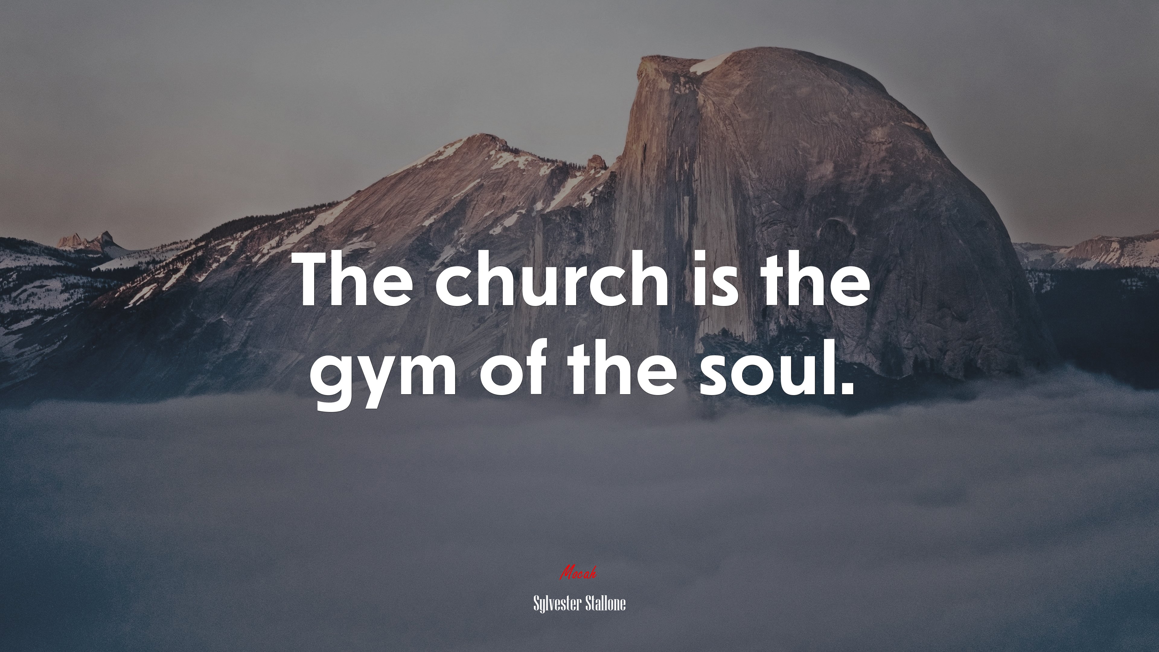 The church is the gym of the soul. | Sylvester Stallone quote HD Wallpaper