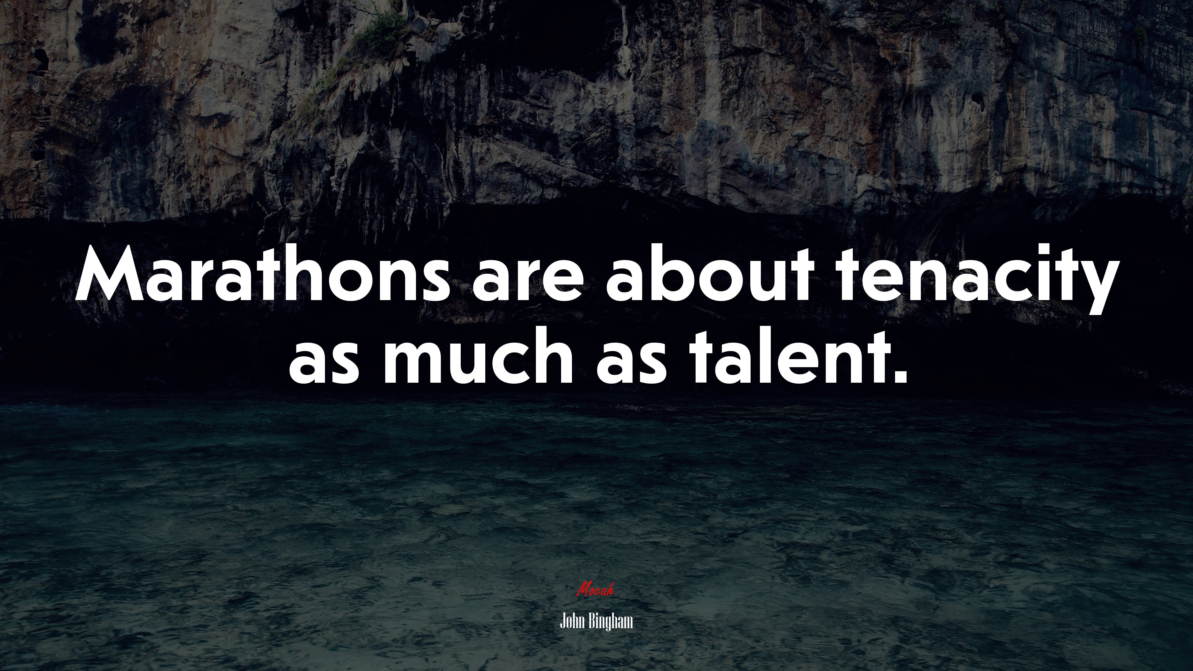 Marathons are about tenacity as much as talent. | John Bingham quote HD Wallpaper