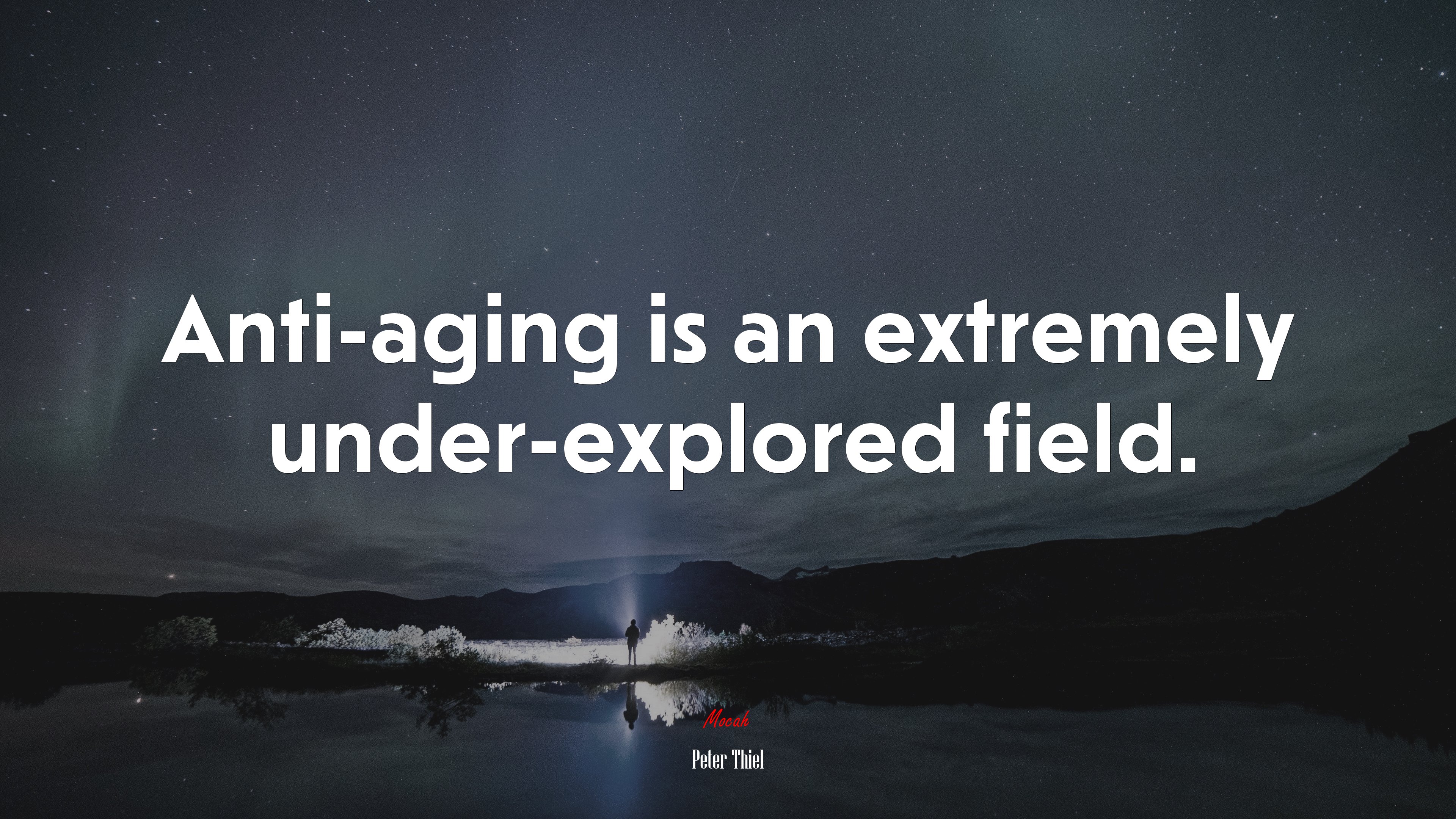 Anti-aging is an extremely under-explored field. | Peter Thiel quote HD Wallpaper