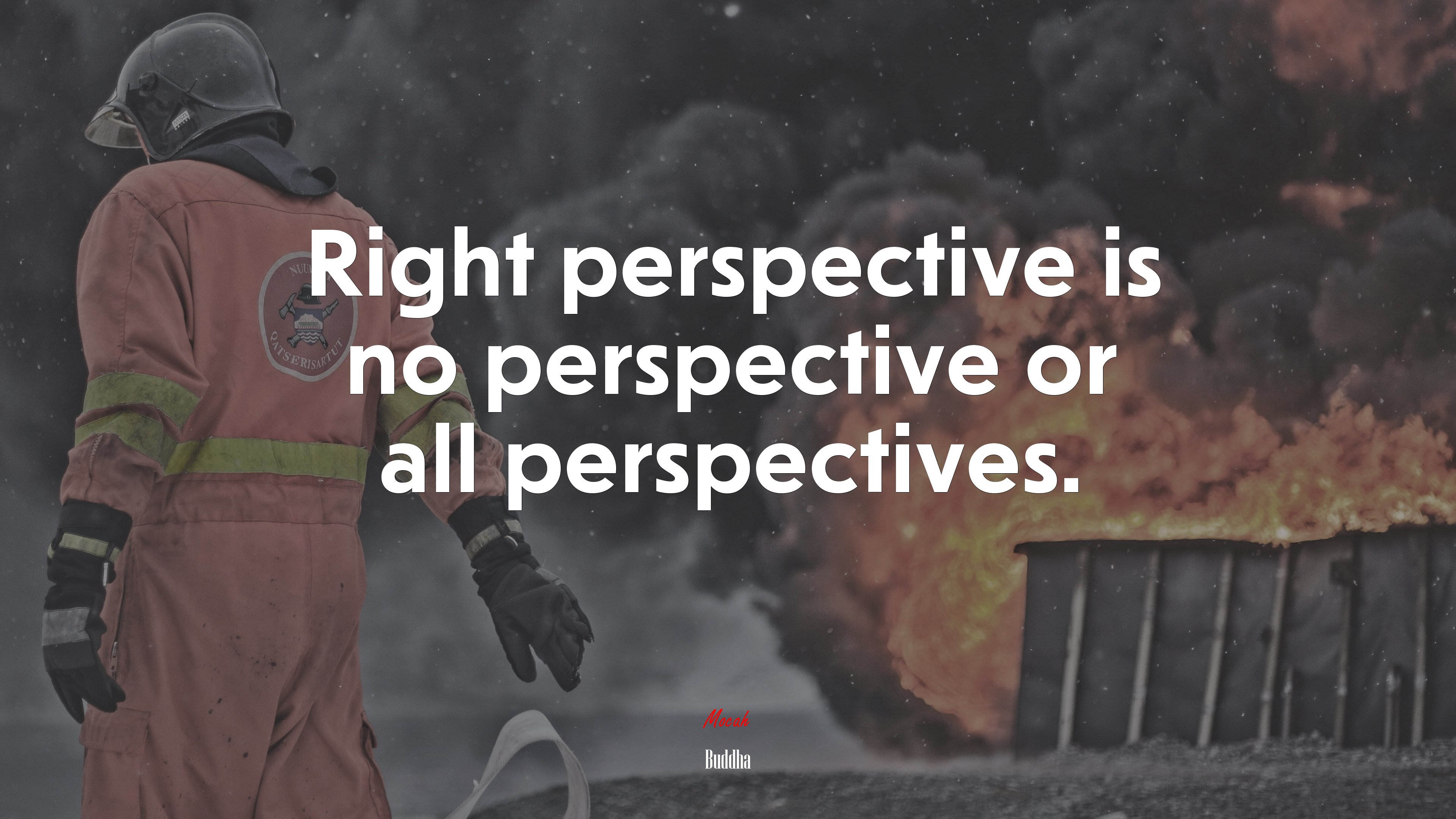 Right perspective is no perspective or all perspectives. | Buddha quote HD Wallpaper