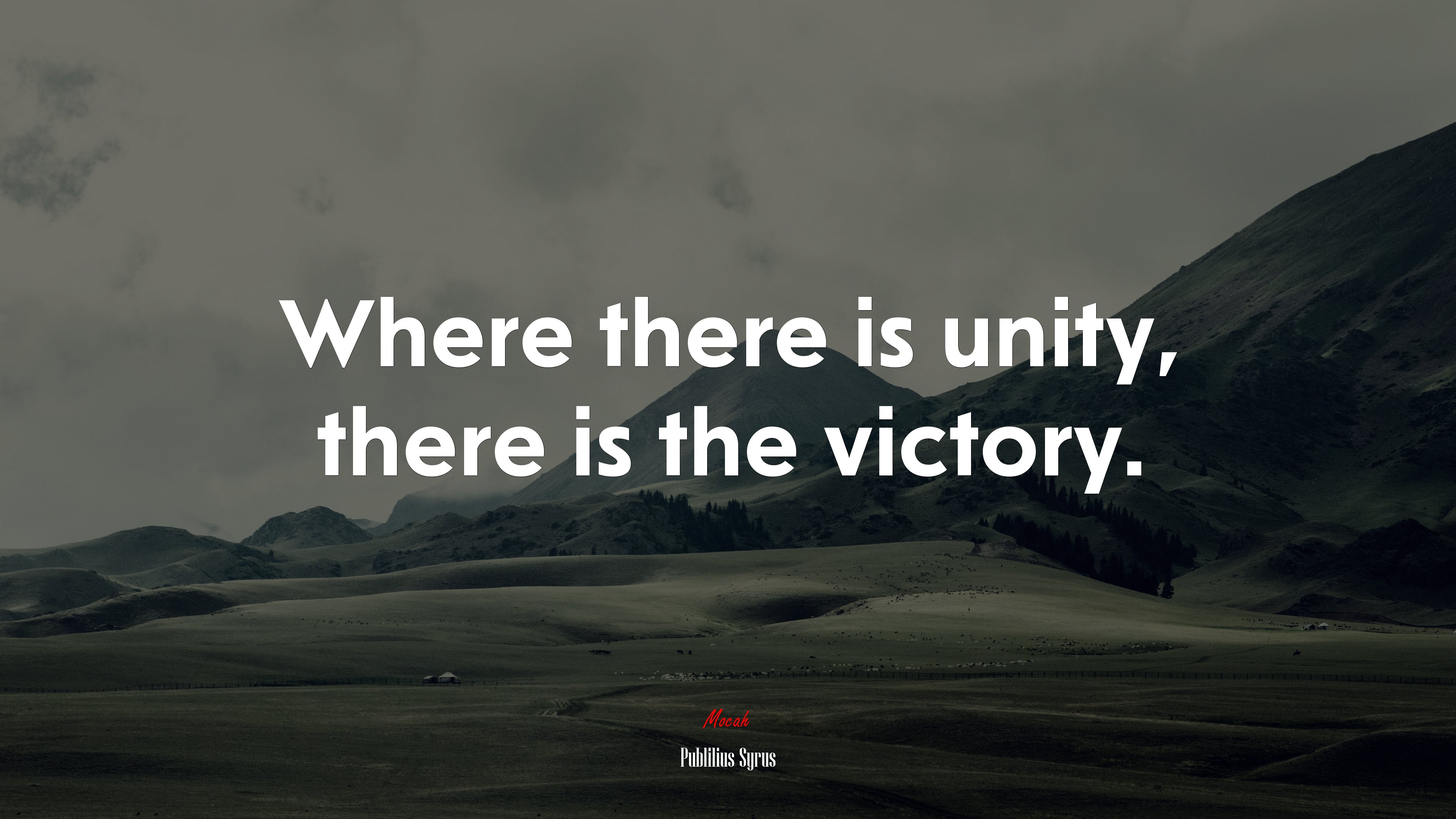 Where there is unity, there is the victory. | Publilius Syrus quote HD Wallpaper