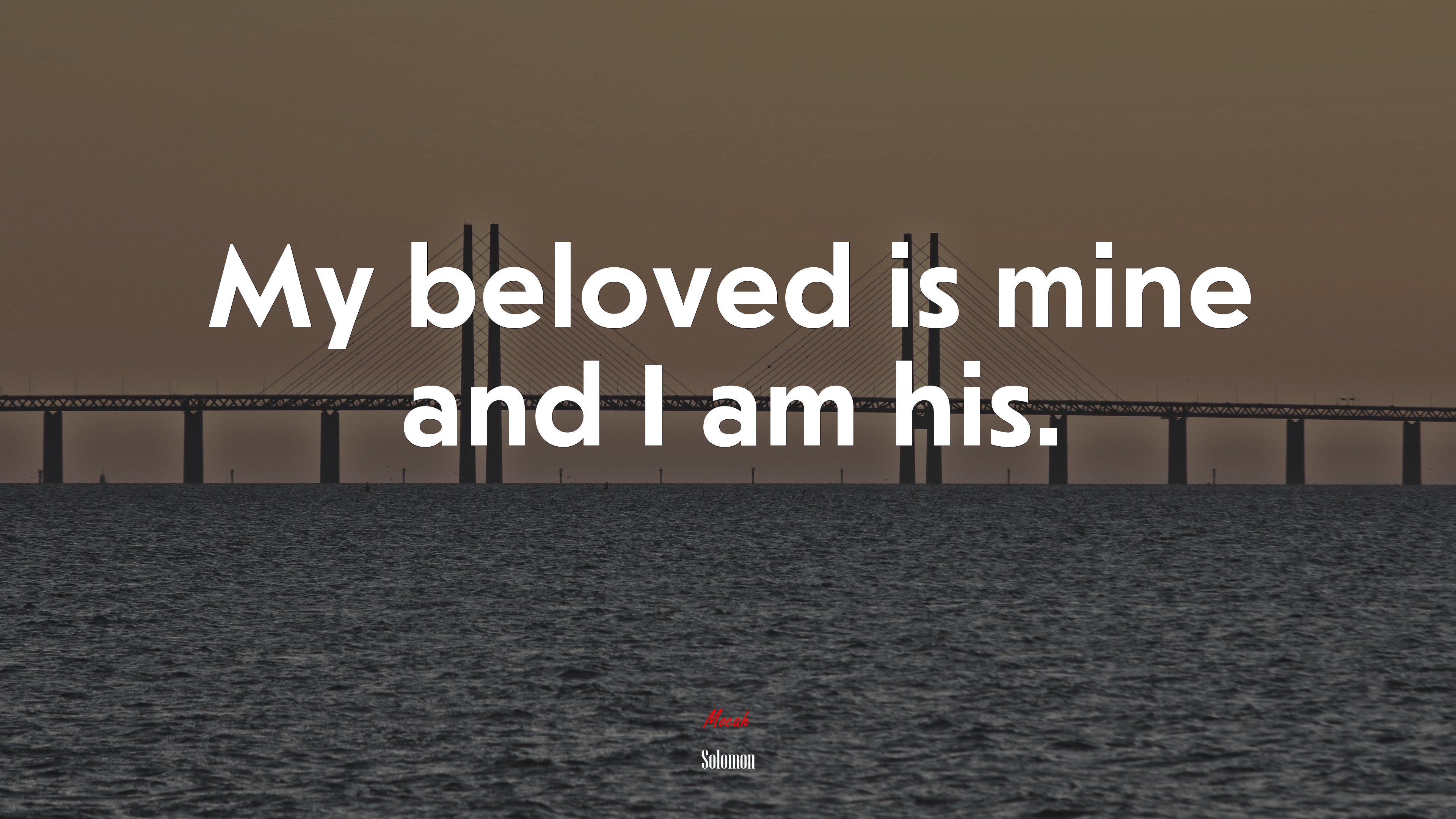 My beloved is mine and I am his. | Solomon quote HD Wallpaper