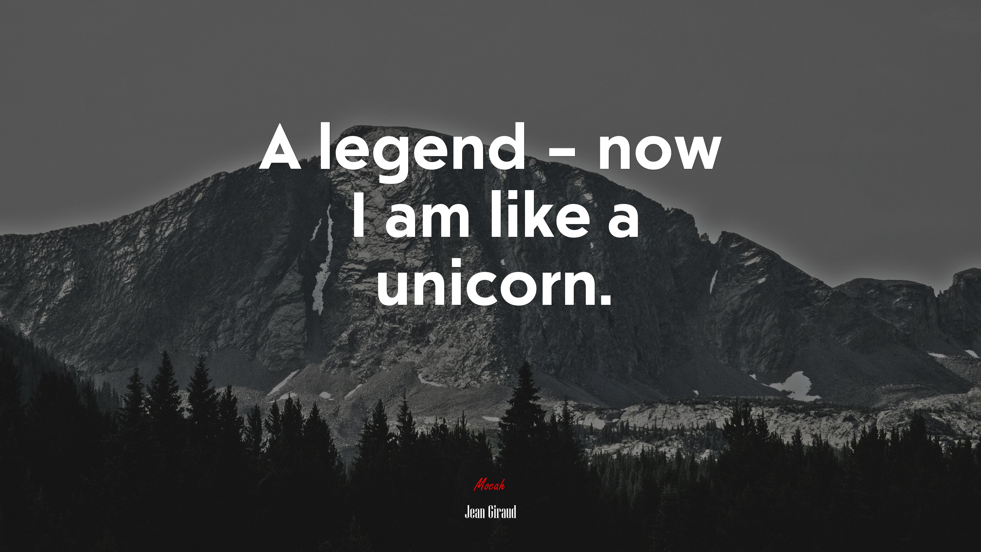 A legend – now I am like a unicorn. | Jean Giraud quote HD Wallpaper