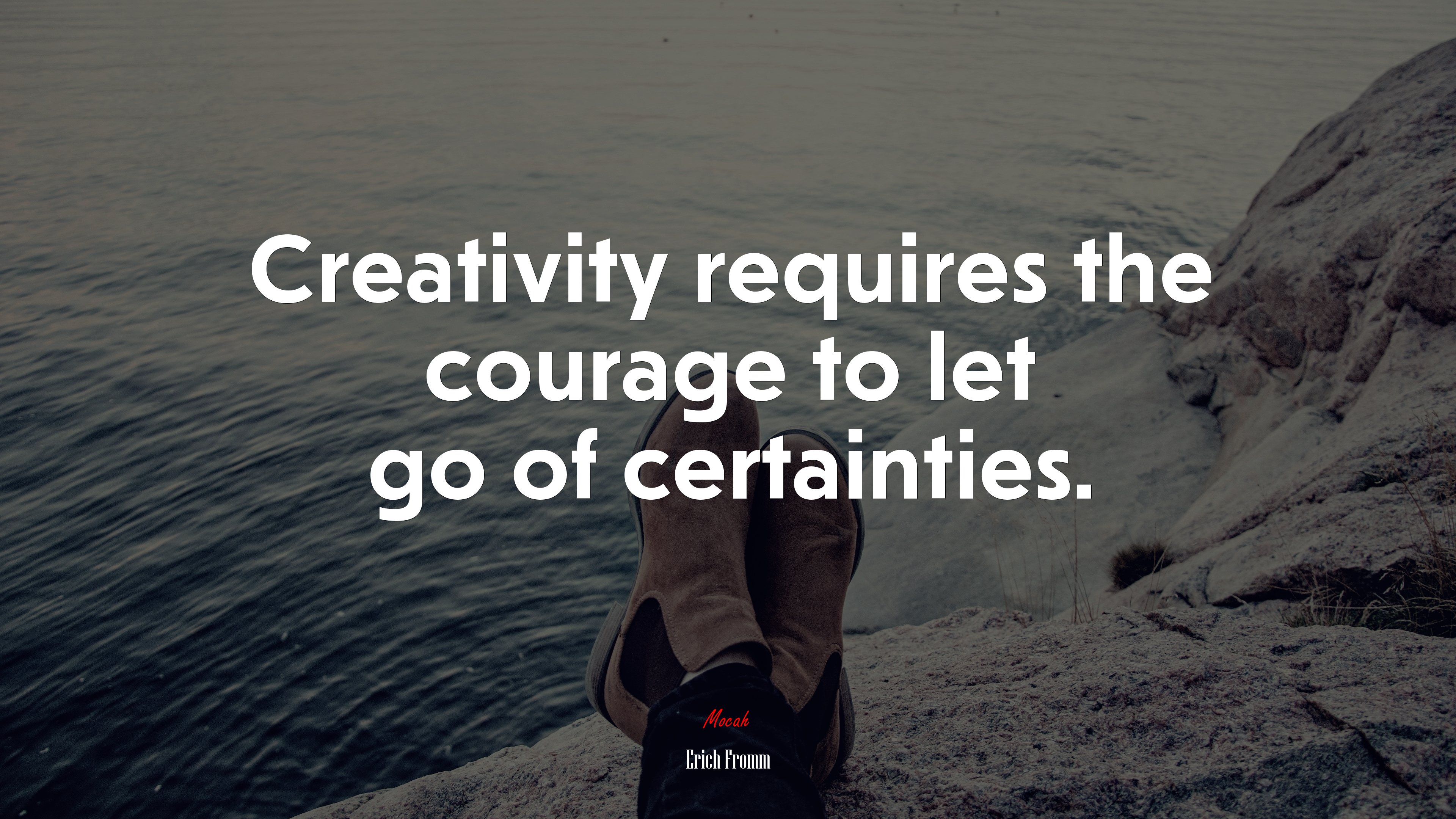 Creativity requires the courage to let go of certainties. | Erich Fromm quote HD Wallpaper