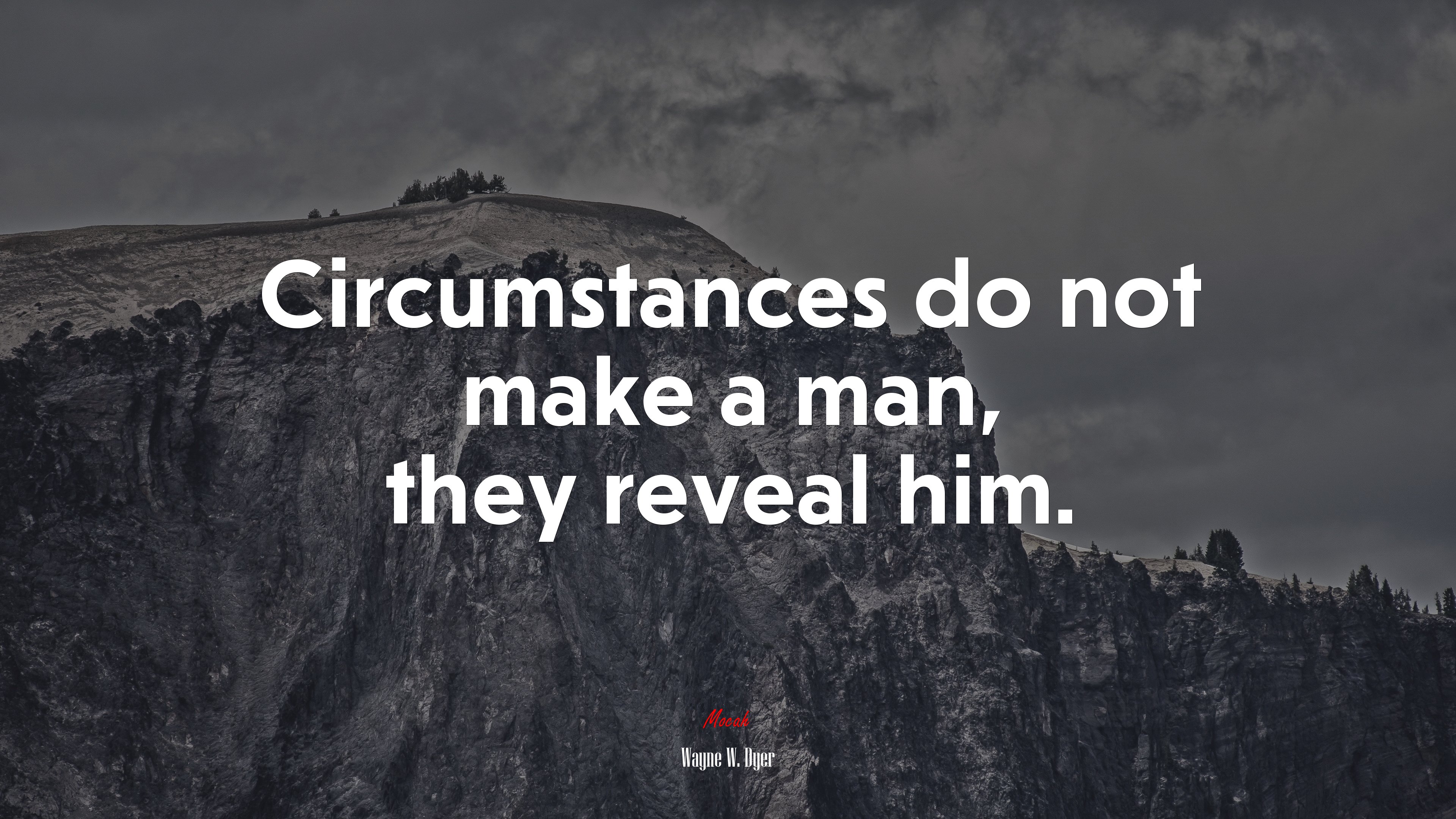 Circumstances do not make a man, they reveal him. | Wayne W. Dyer quote HD Wallpaper