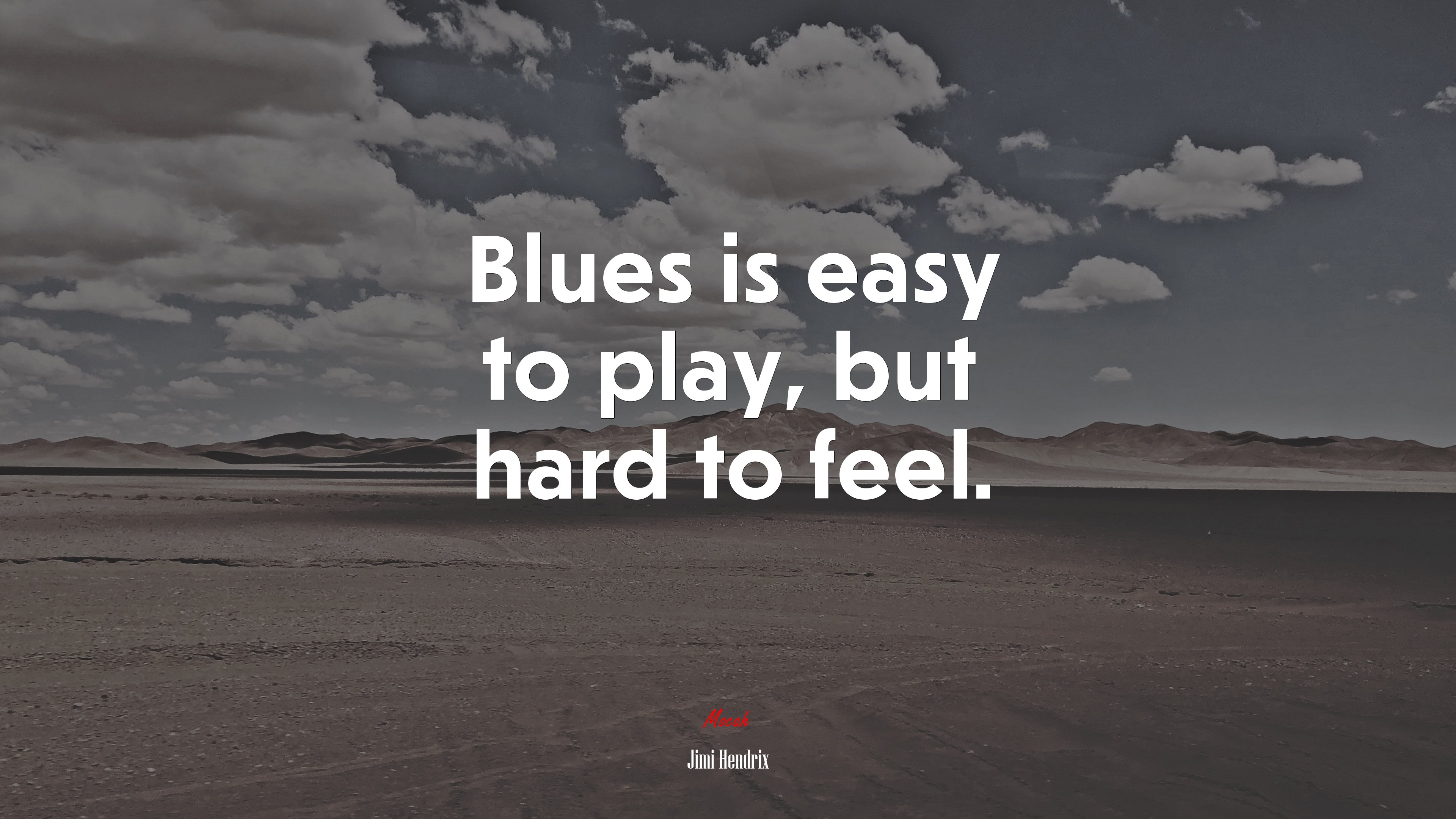 Blues is easy to play, but hard to feel. | Jimi Hendrix quote HD Wallpaper