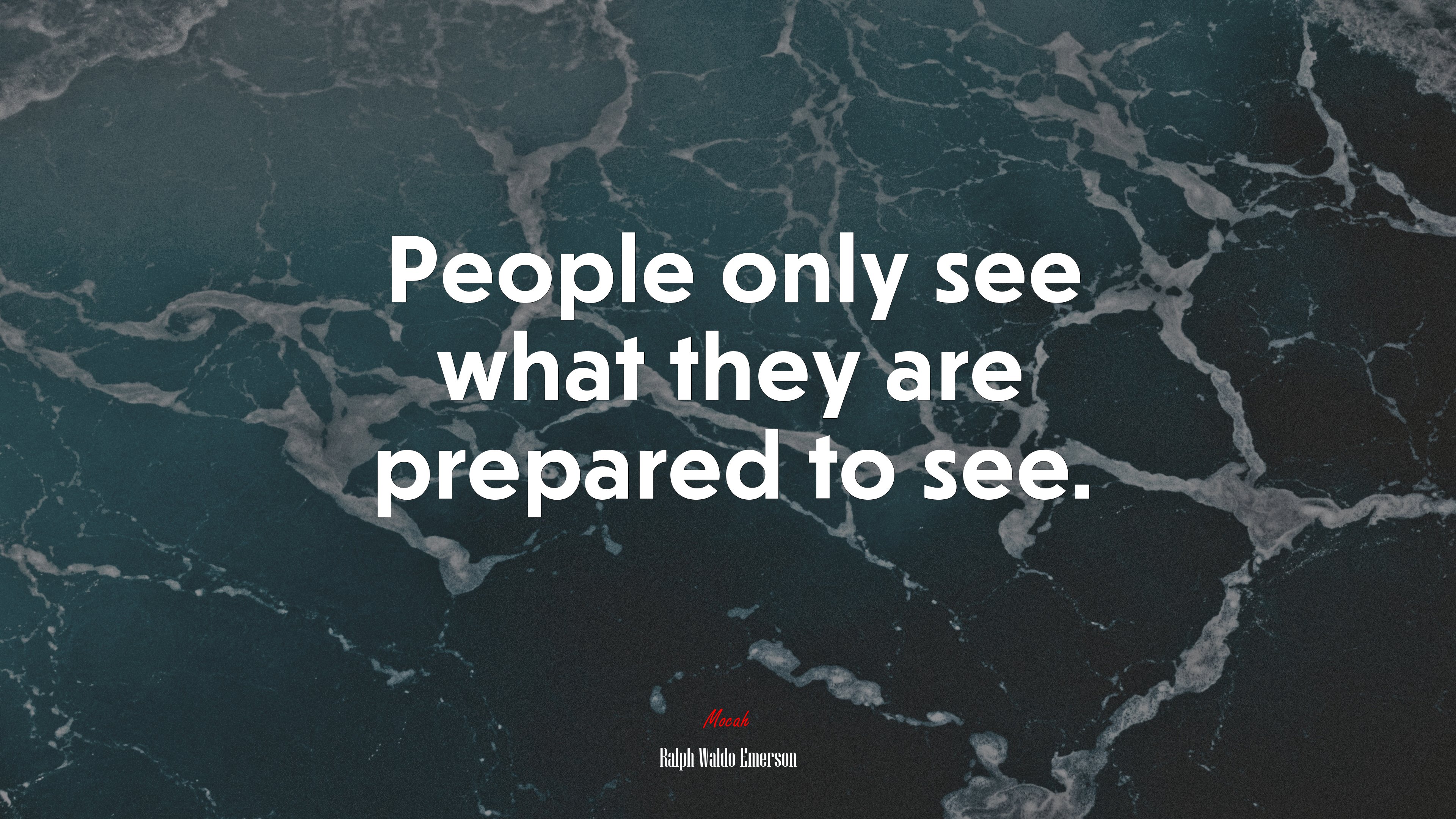 People only see what they are prepared to see. | Ralph Waldo Emerson quote HD Wallpaper