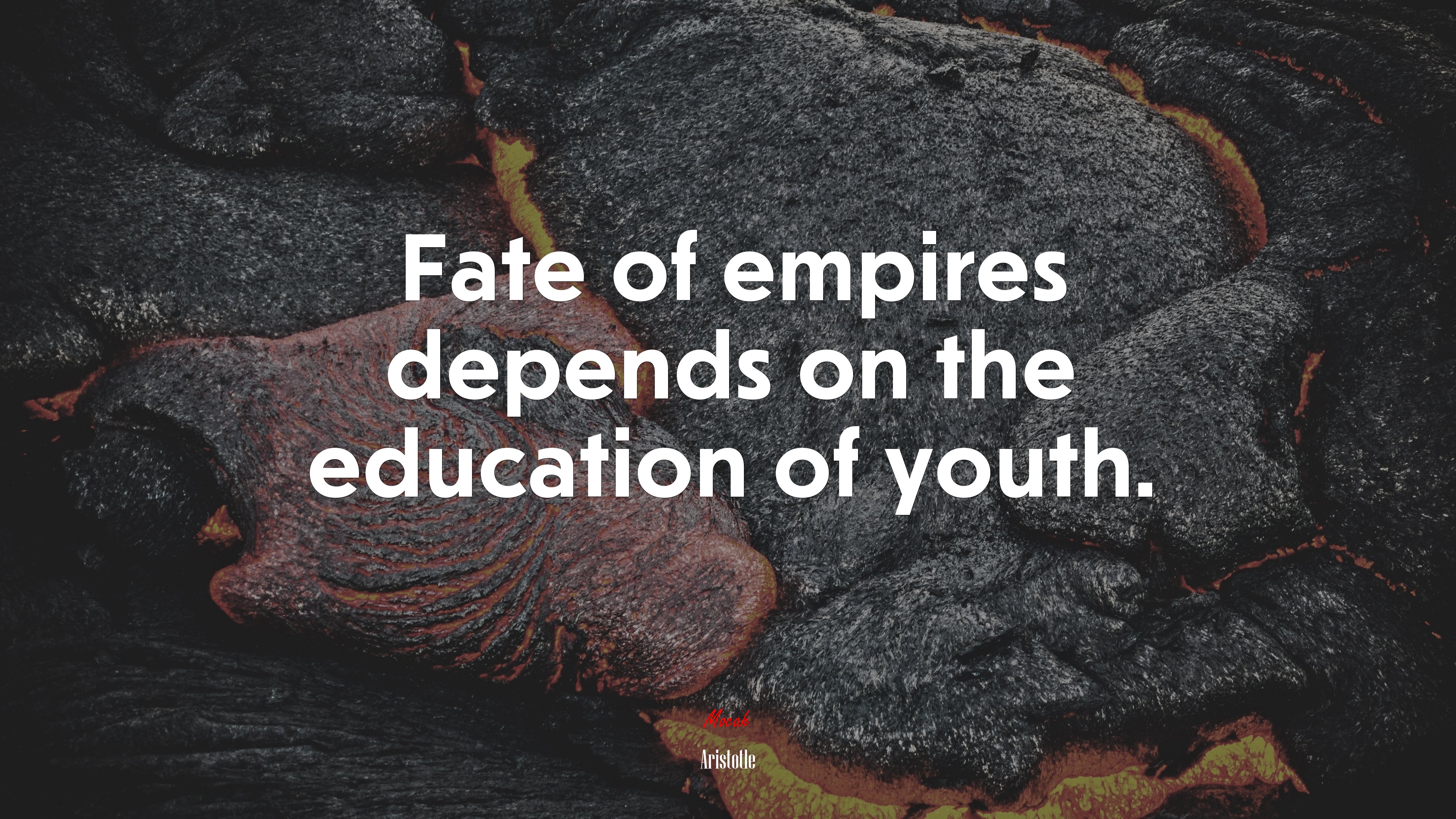Fate of empires depends on the education of youth. | Aristotle quote HD Wallpaper