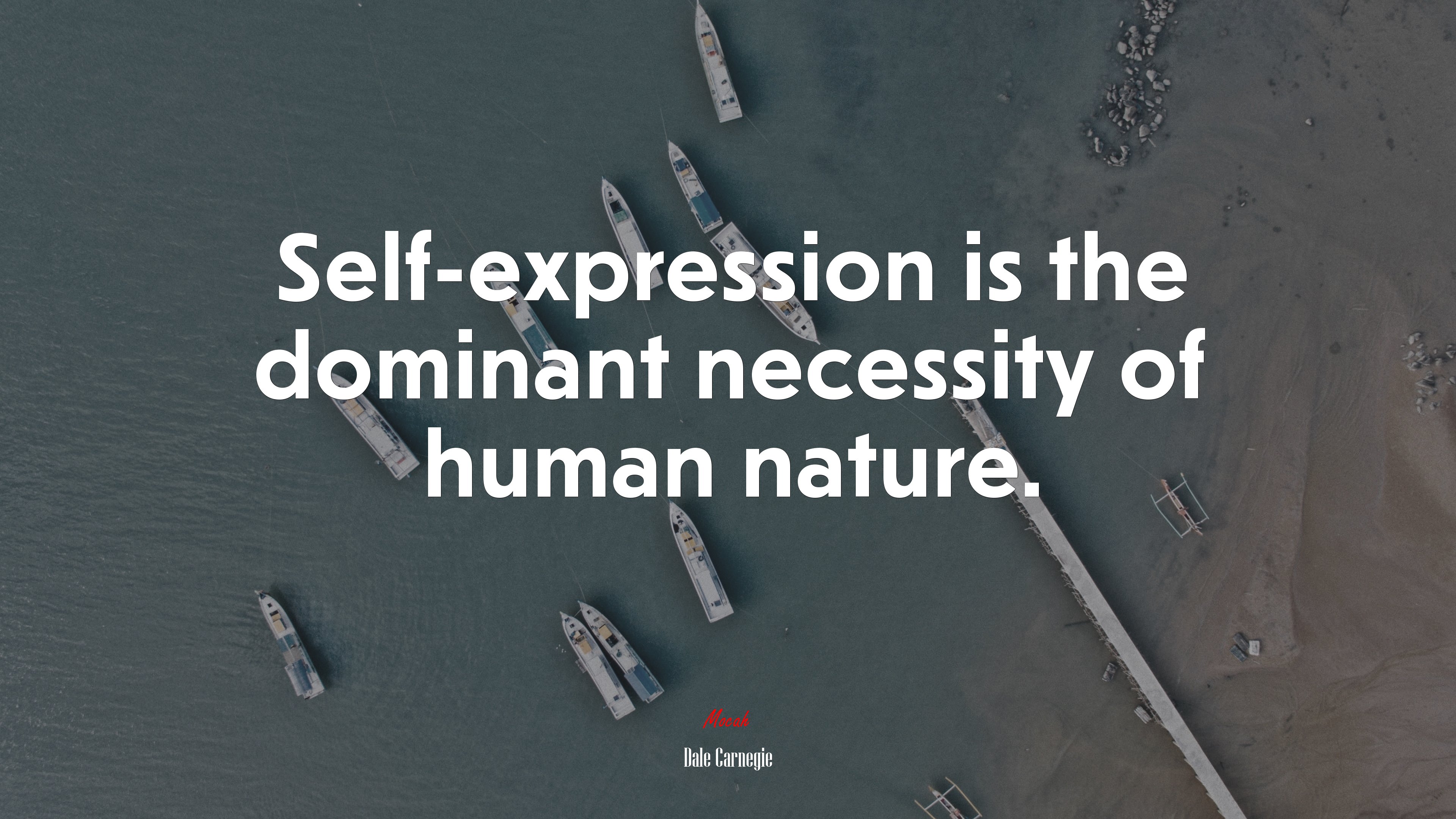 Self-expression is the dominant necessity of human nature. | Dale Carnegie quote HD Wallpaper