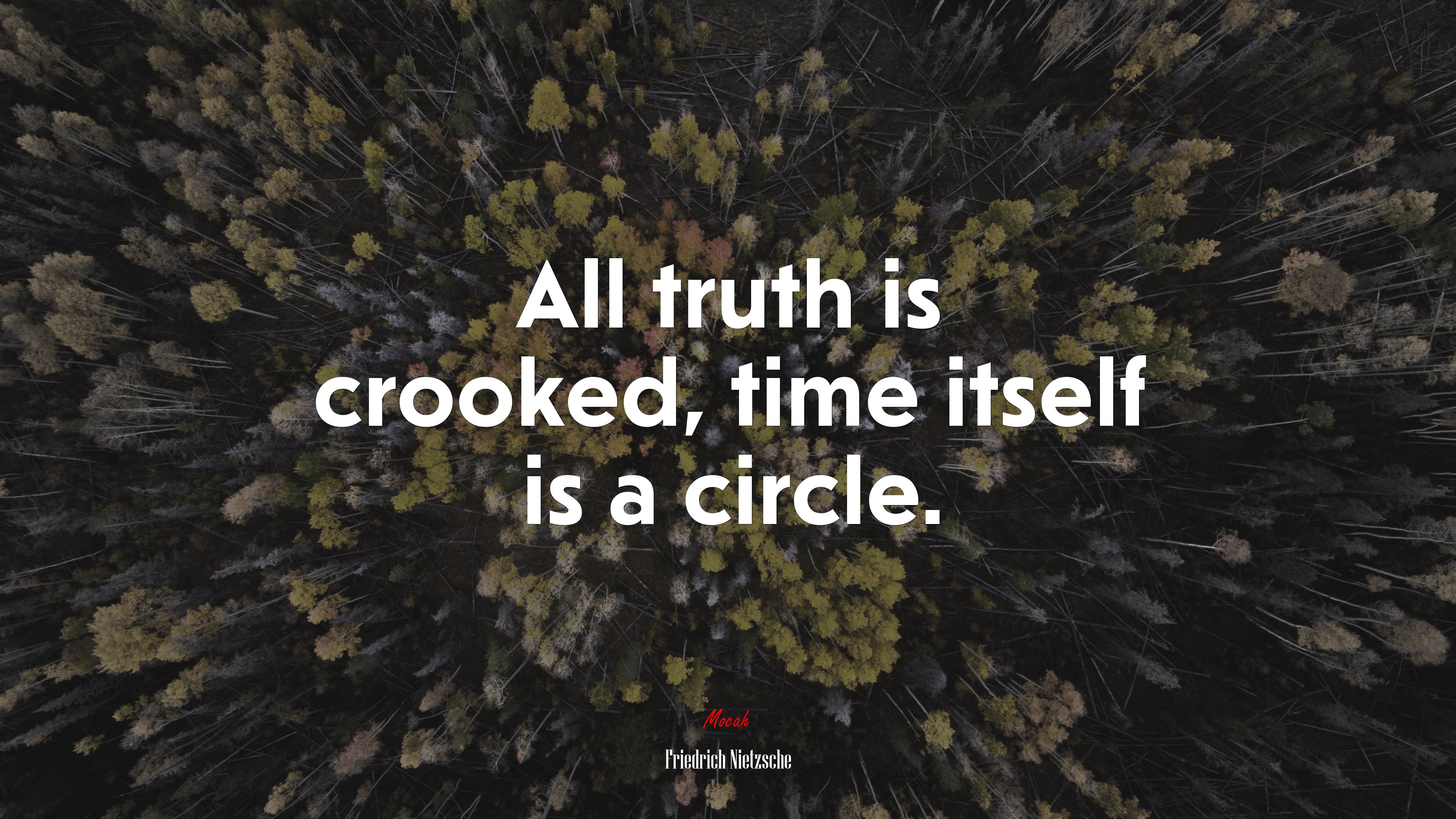 All truth is crooked, time itself is a circle. | Friedrich Nietzsche quote HD Wallpaper